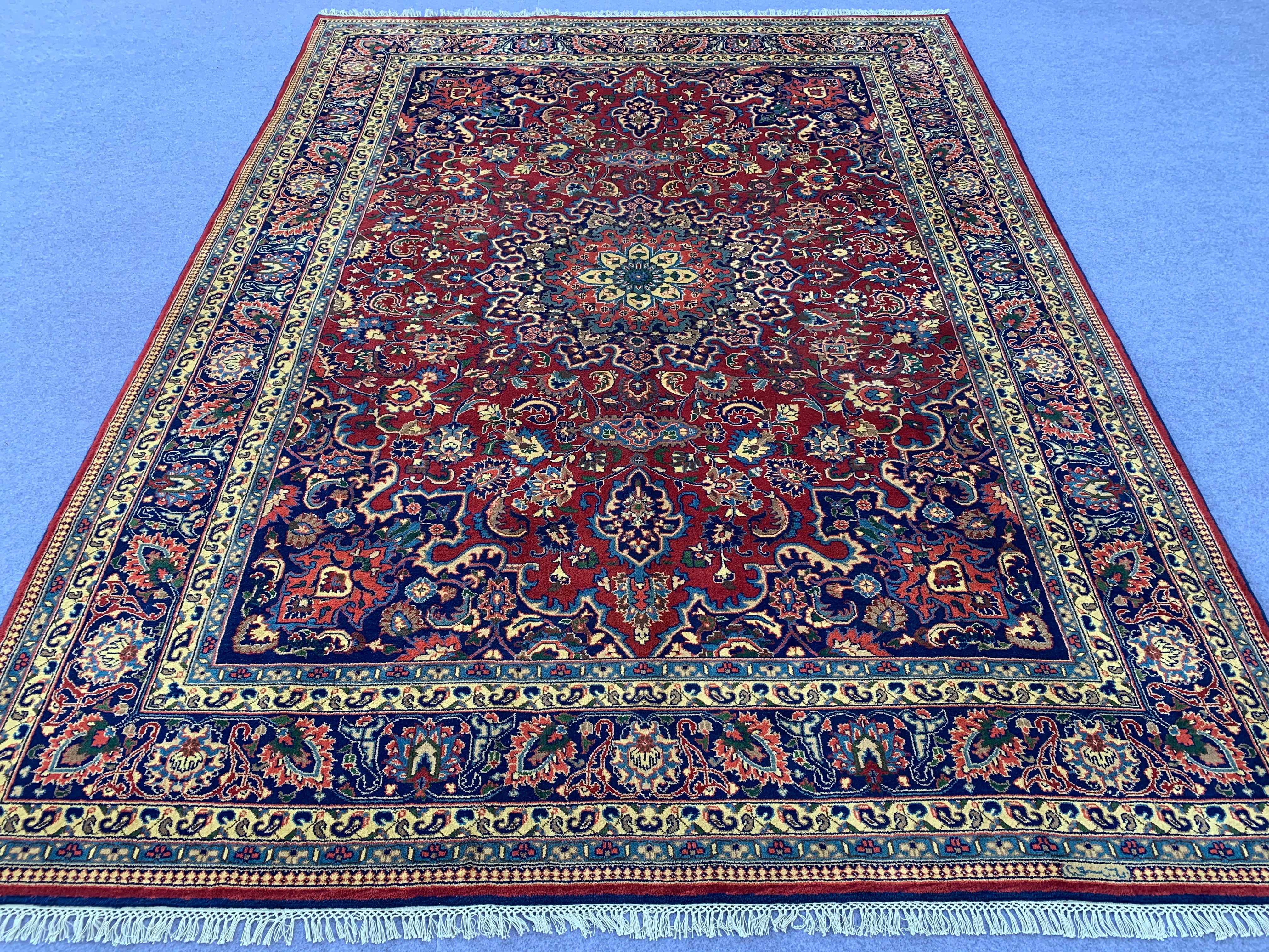 12' x 9' Ft. Authentic Persian Kashan Hand Knotted Fine Wool Large Area Rug BR297