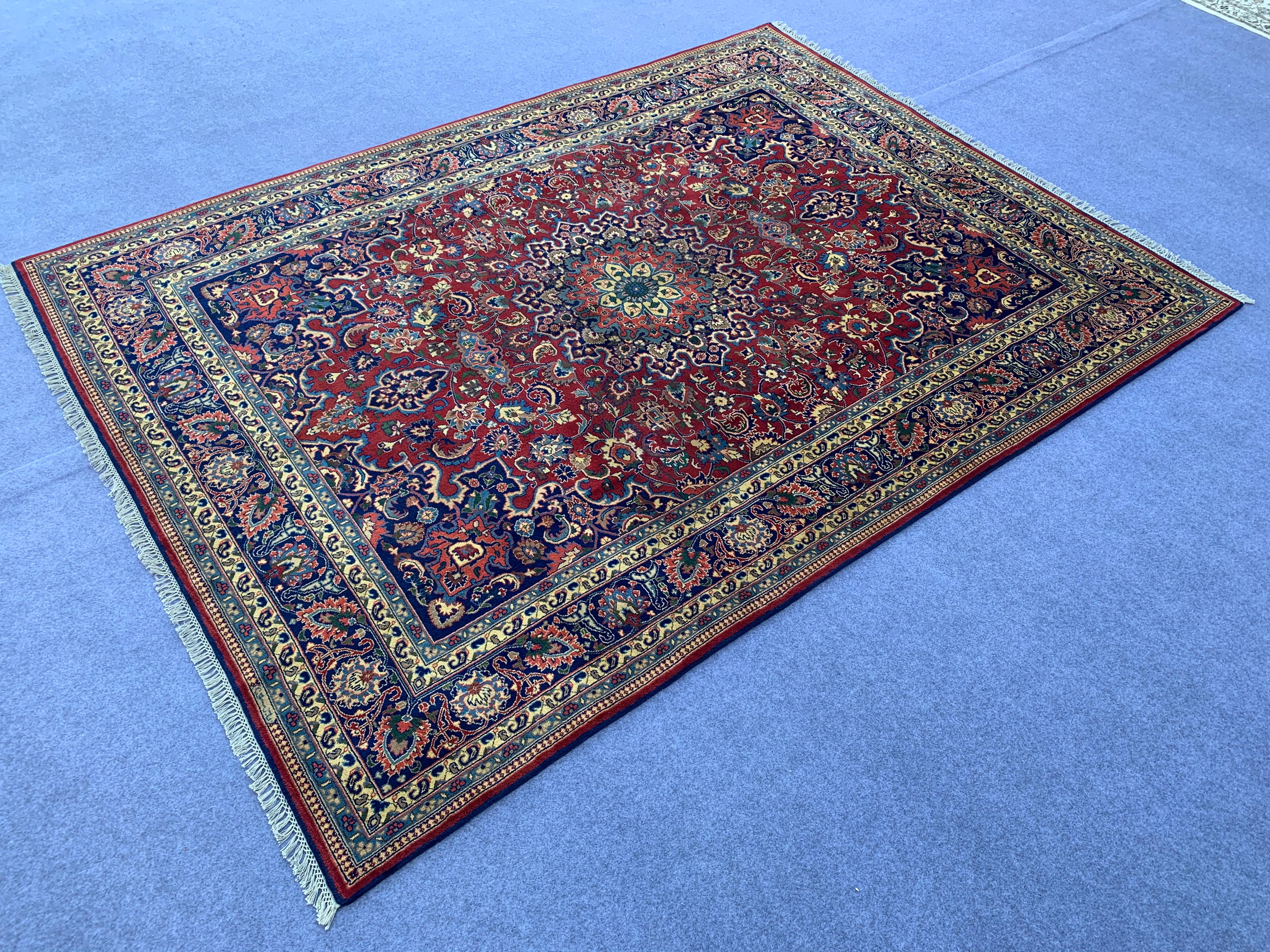 12' x 9' Ft. Authentic Persian Kashan Hand Knotted Fine Wool Large Area Rug BR297