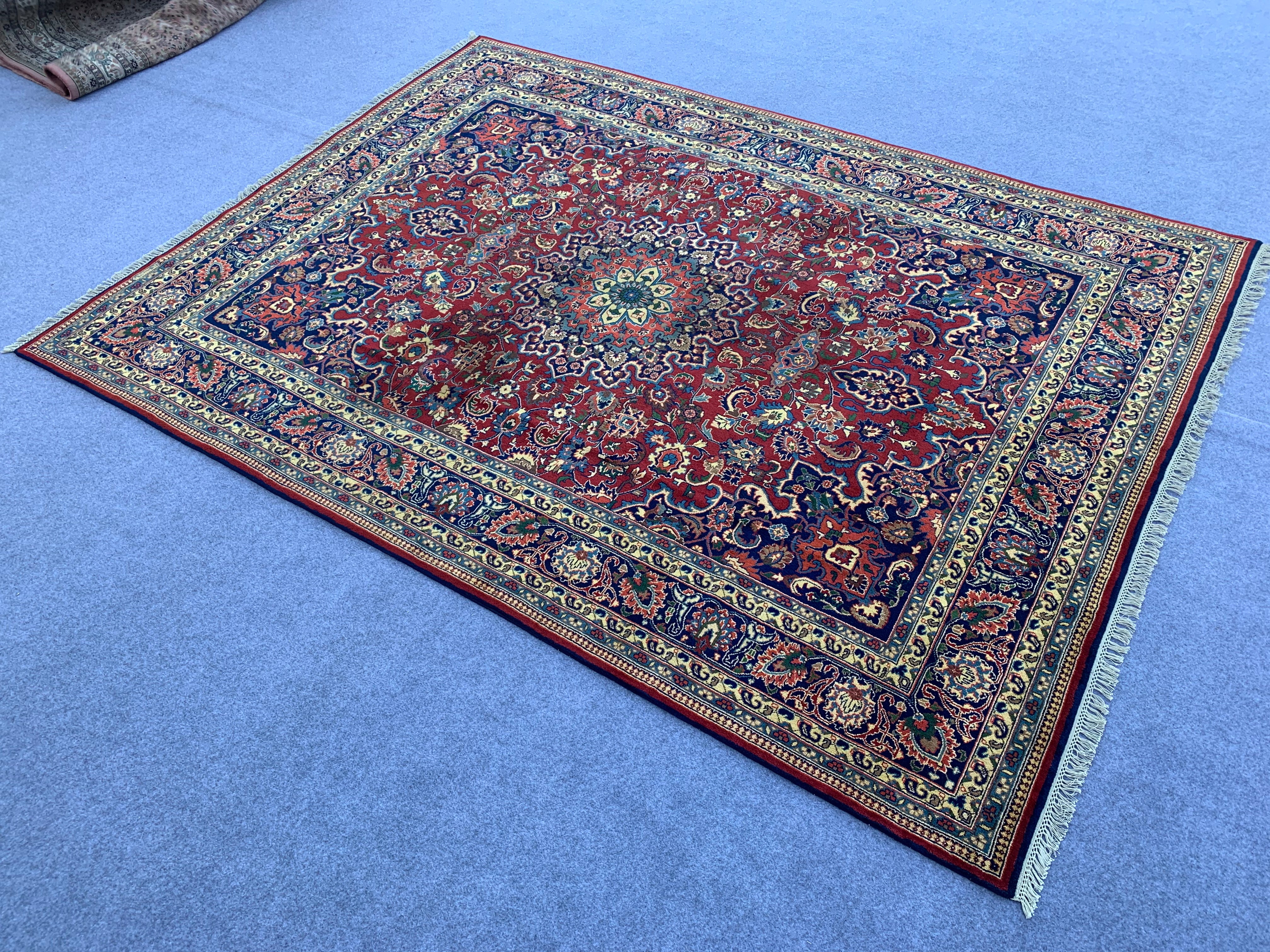 12' x 9' Ft. Authentic Persian Kashan Hand Knotted Fine Wool Large Area Rug BR297