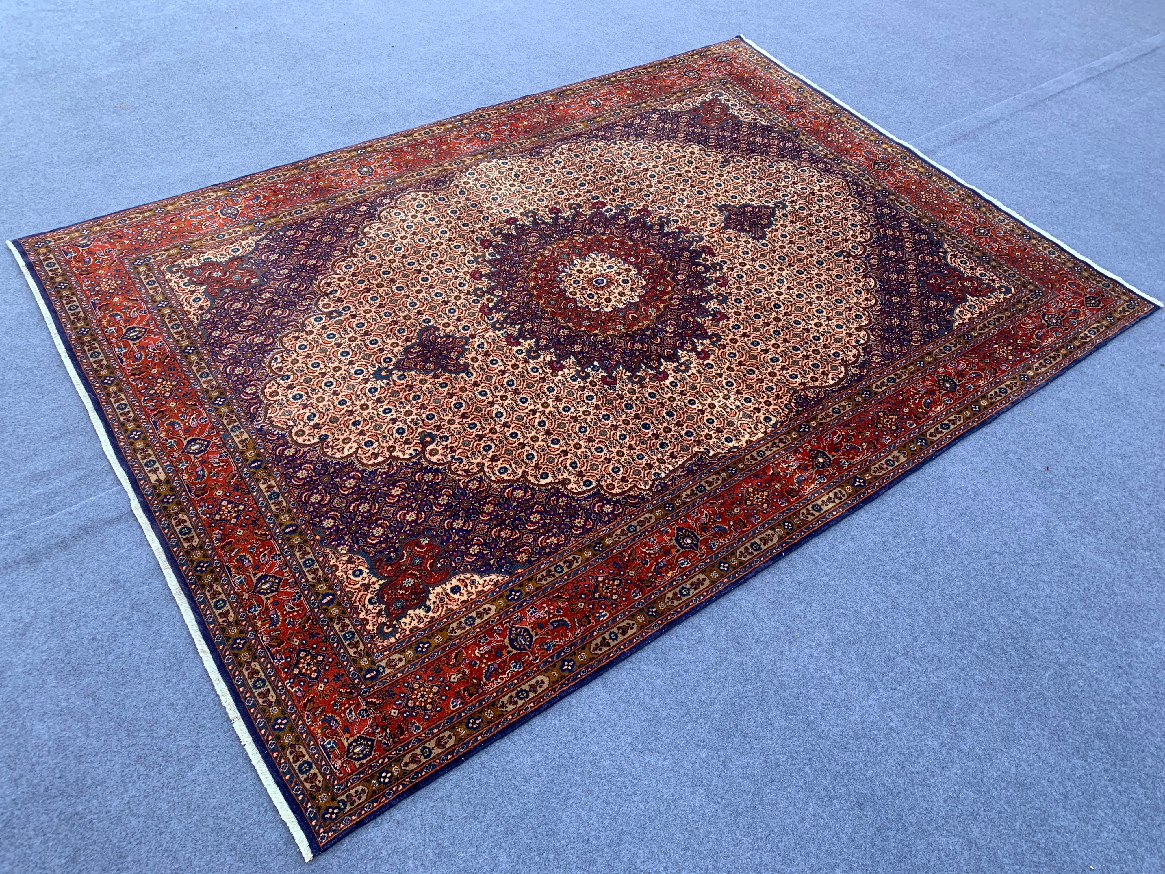 11.5' x 8.2' Ft. Authentic Vintage Yamoud Tribal Hand Knotted Fine Wool Area Rug - BR300