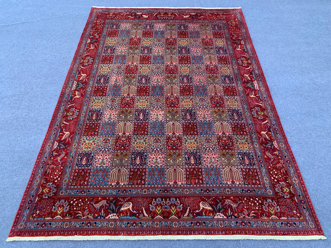 11' x 8' Ft. Spectacular Authentic Persian Yamoud Hand Knotted Fine Wool Area Rug BR308