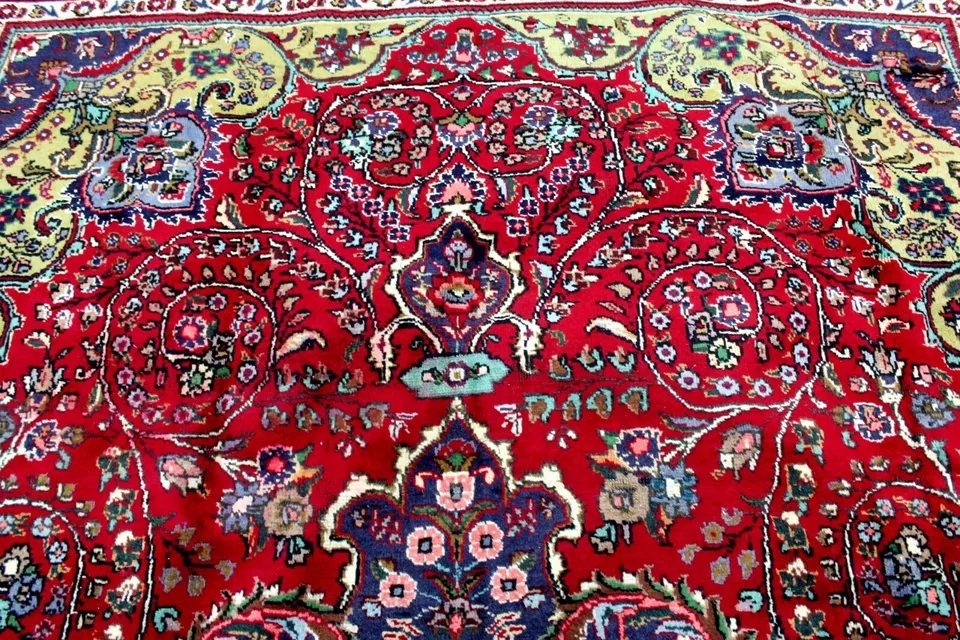 9'X12' Ft. Authentic Persian Vintage Fine Hand Knotted Tree of Life Medallion Area Rug BR317