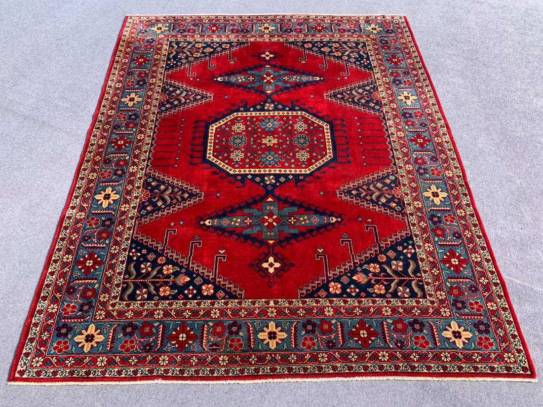 10' x 8' Ft. Authentic Vintage Persian Wiss Bakhtiar Hand Knotted Fine Wool Area Rug - BR321