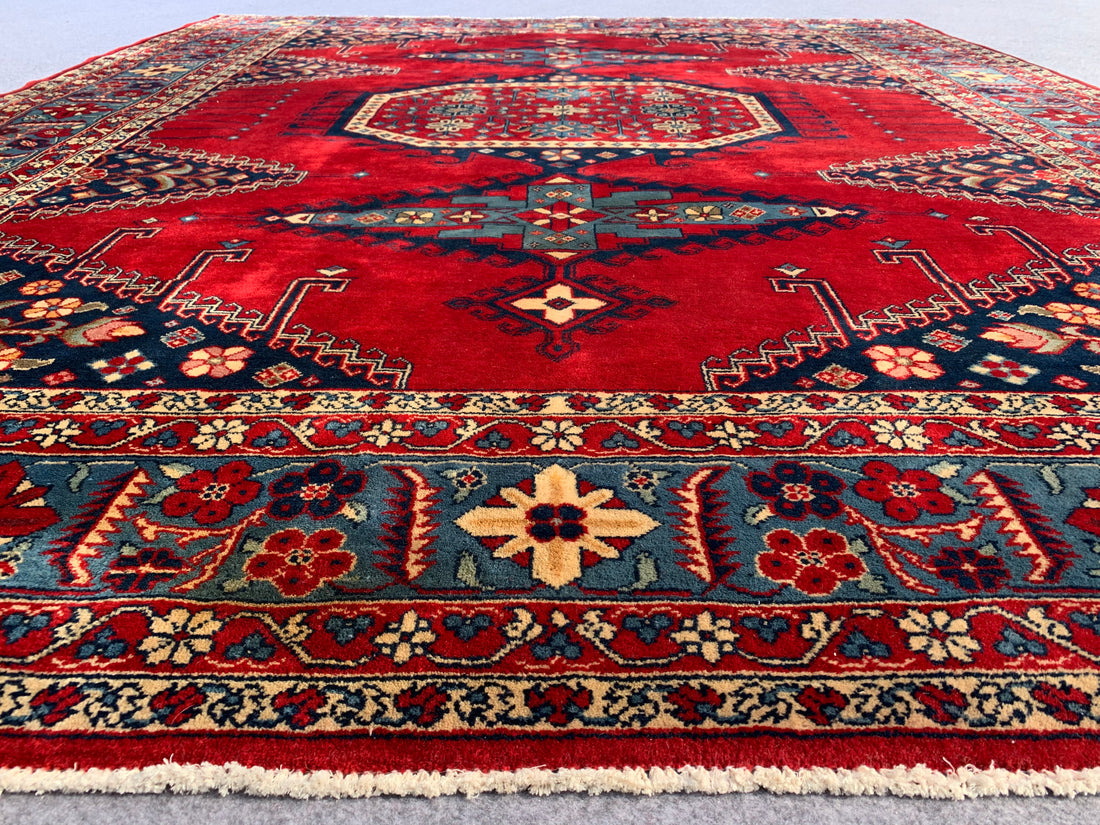 10' x 8' Ft. Authentic Vintage Persian Wiss Bakhtiar Hand Knotted Fine Wool Area Rug - BR321