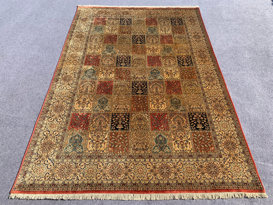 9.4' x 6.5' Authentic Persian Bakhtiar Tribal Village Hand Knotted Fine Wool Area Rug BR427