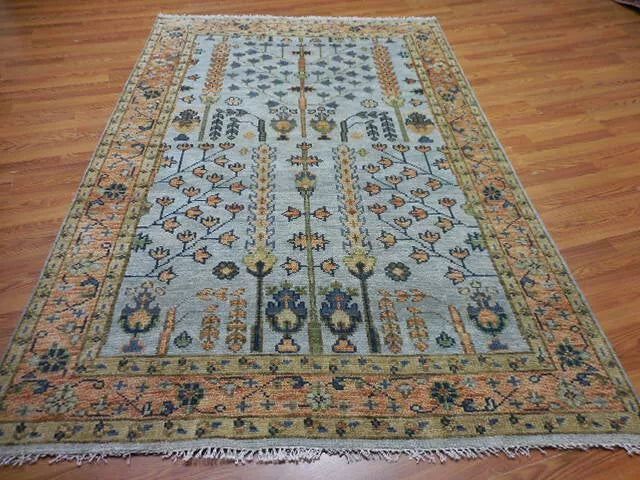 6' x 9' Ft. Turkish Bohemian Oushak / Ushak Contemporary Hand Knotted Wool Area Rug - BR453