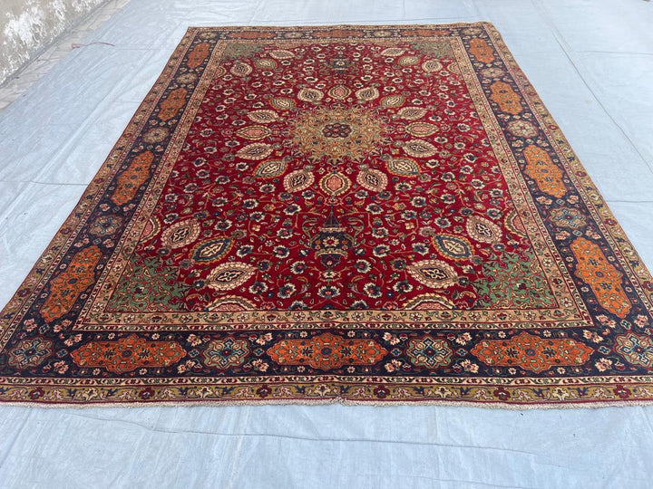 13' x 8' Authentic Persian Tabriz Ardabil Hand Knotted Finest Wool Area Rug BR452