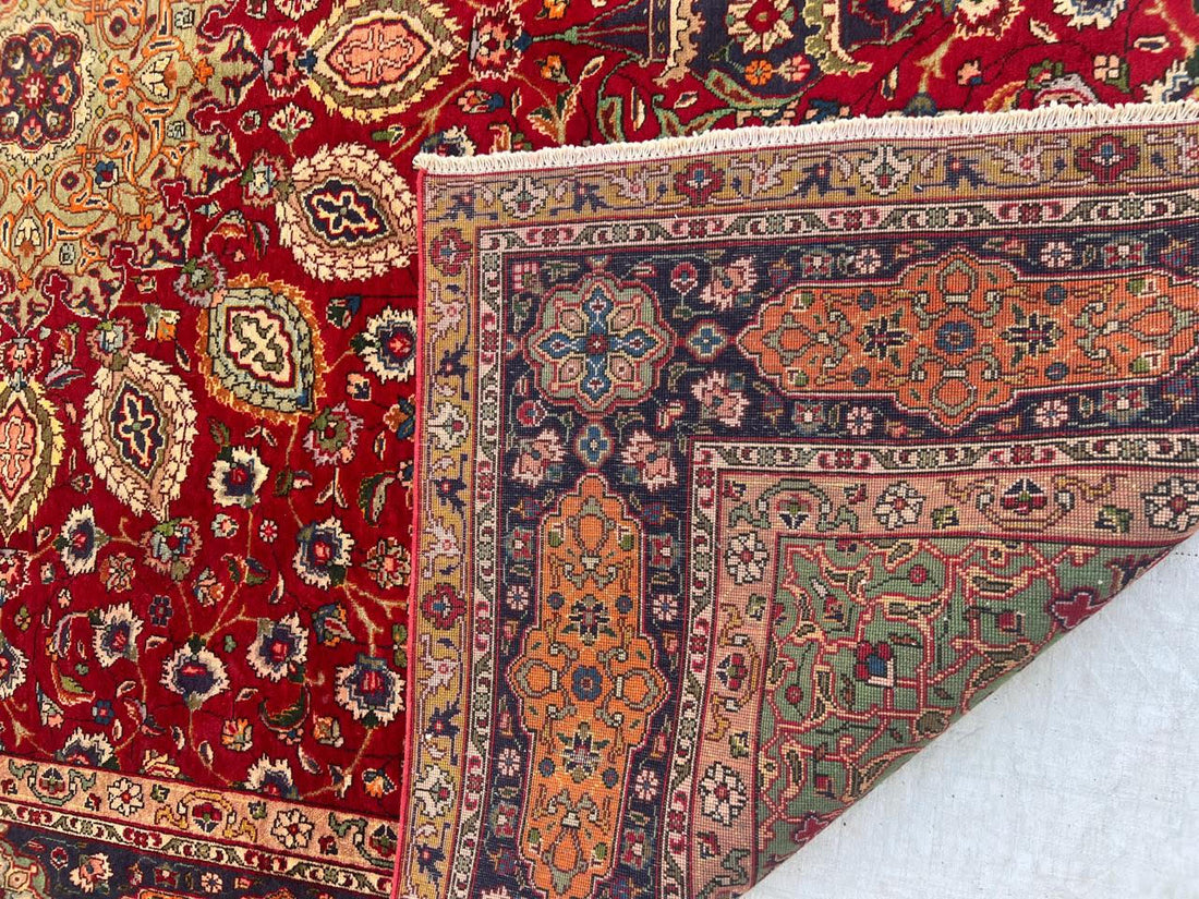 13' x 8' Authentic Persian Tabriz Ardabil Hand Knotted Finest Wool Area Rug BR452