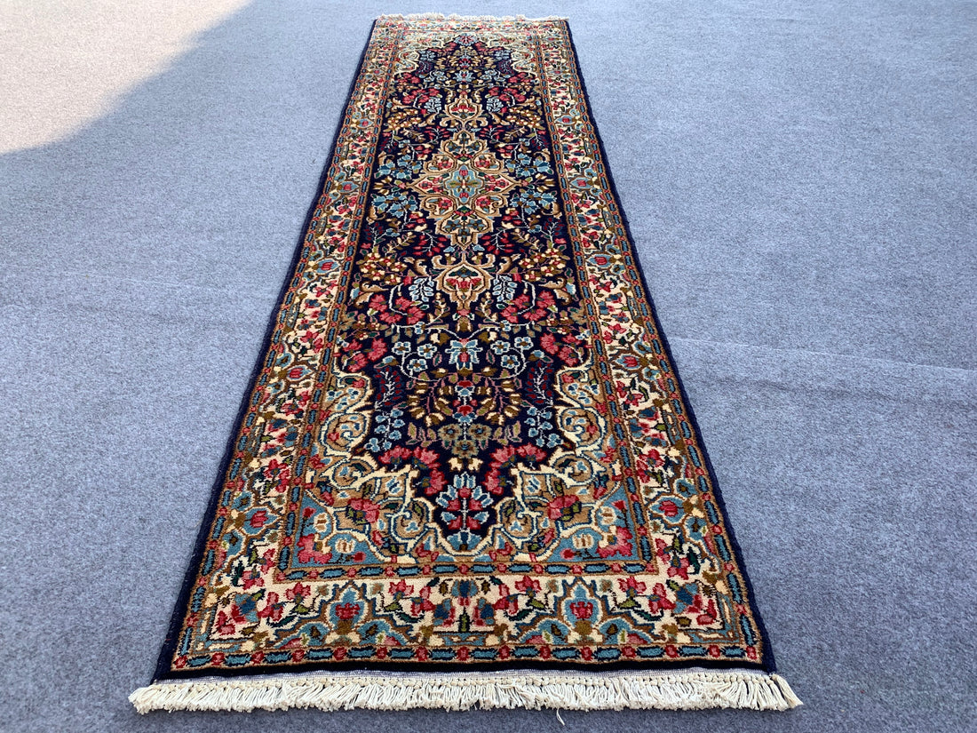 Authentic Vintage Karastan Kirman Hand Knotted Fine Wool Runner / Rug