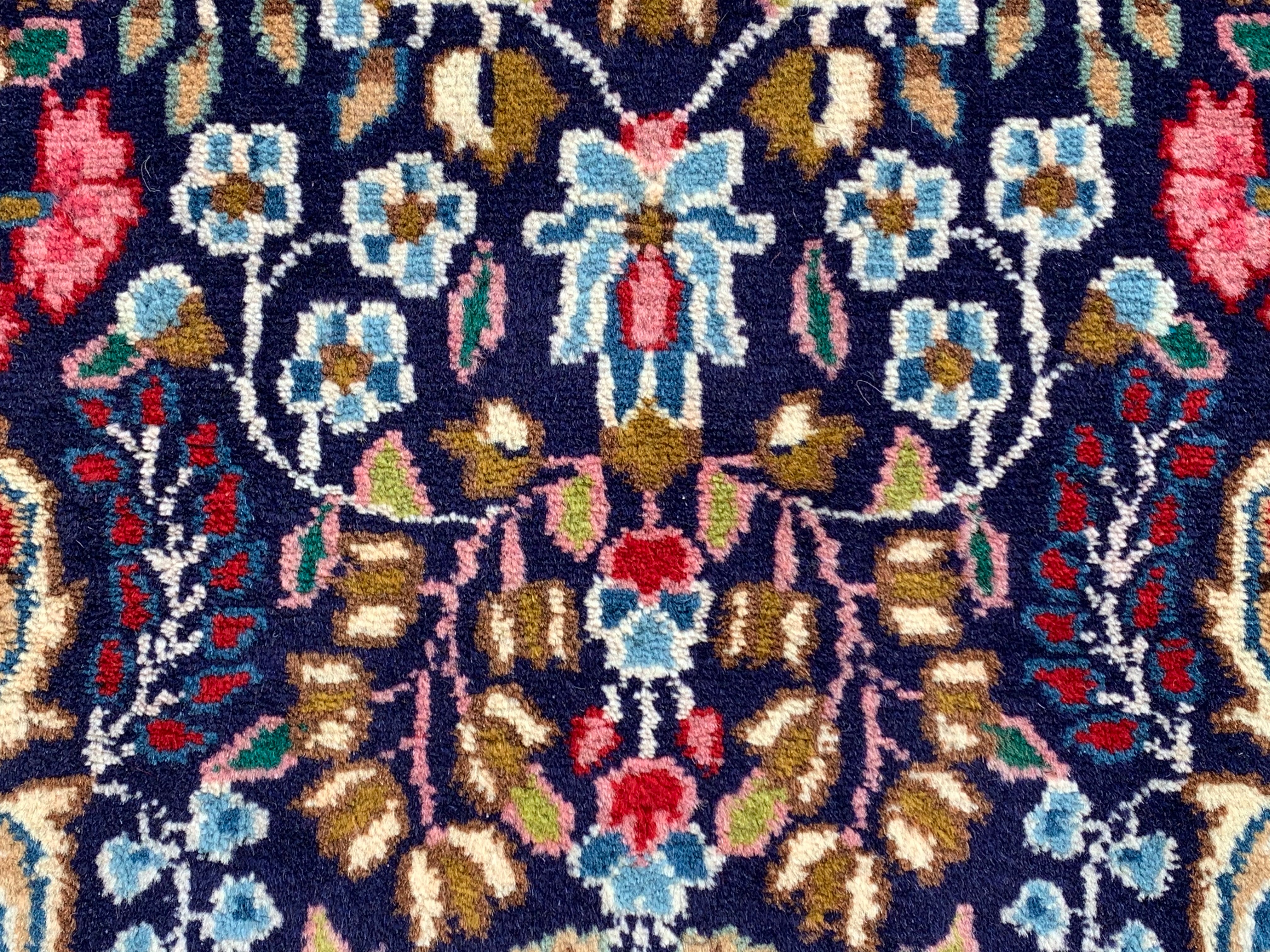 Authentic Vintage Karastan Kirman Hand Knotted Fine Wool Runner / Rug