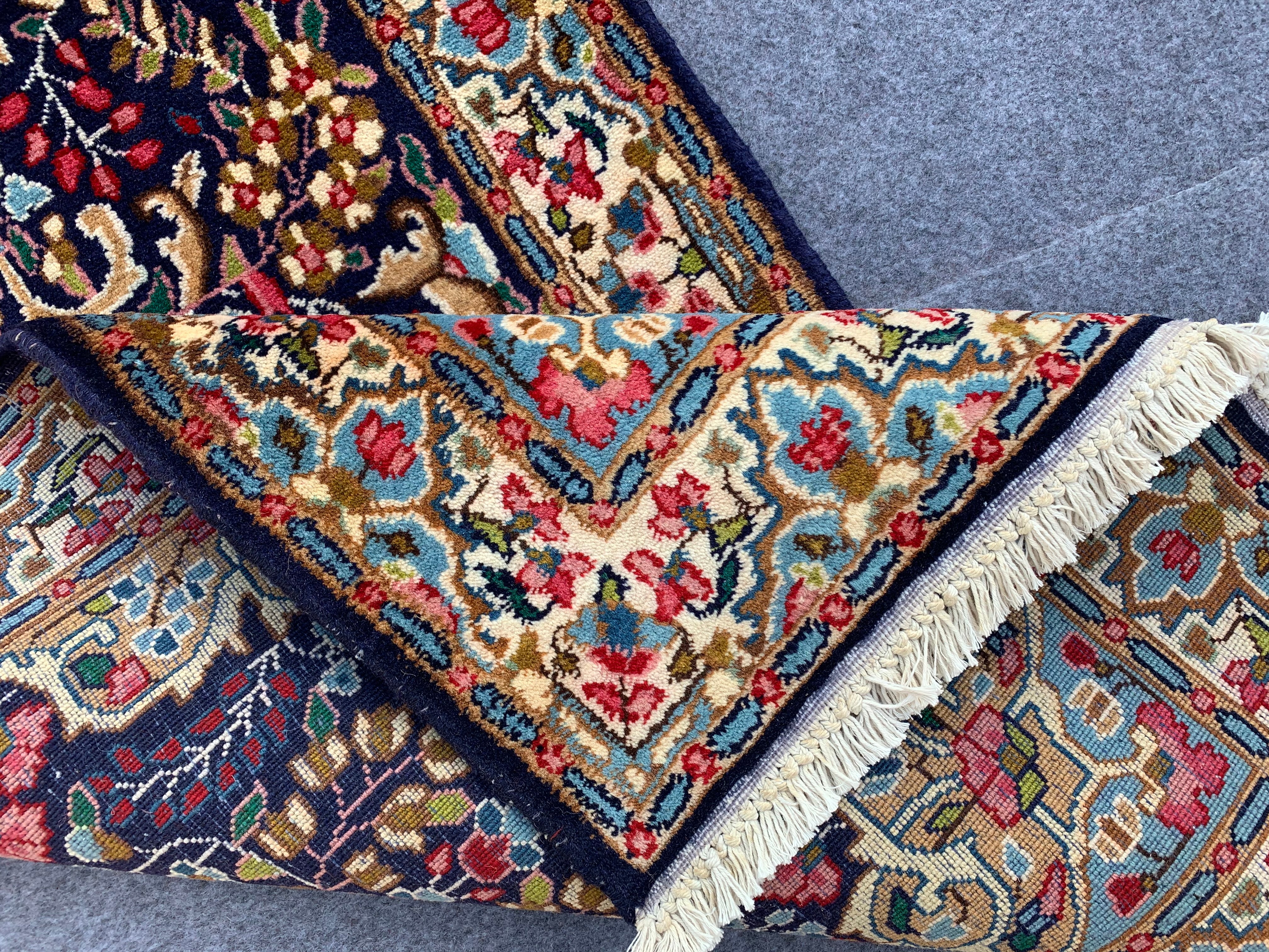 Authentic Vintage Karastan Kirman Hand Knotted Fine Wool Runner / Rug