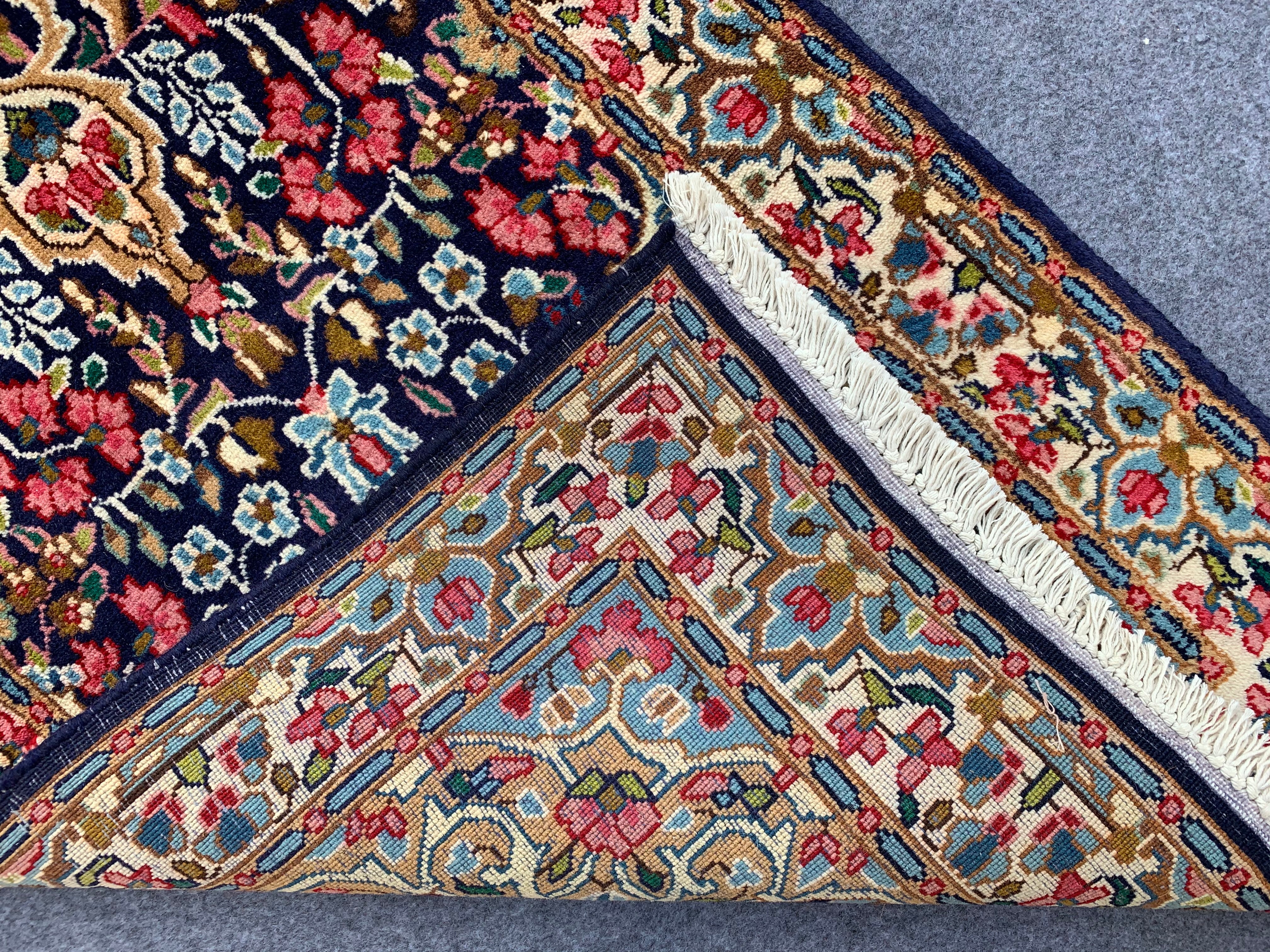 Authentic Vintage Karastan Kirman Hand Knotted Fine Wool Runner / Rug