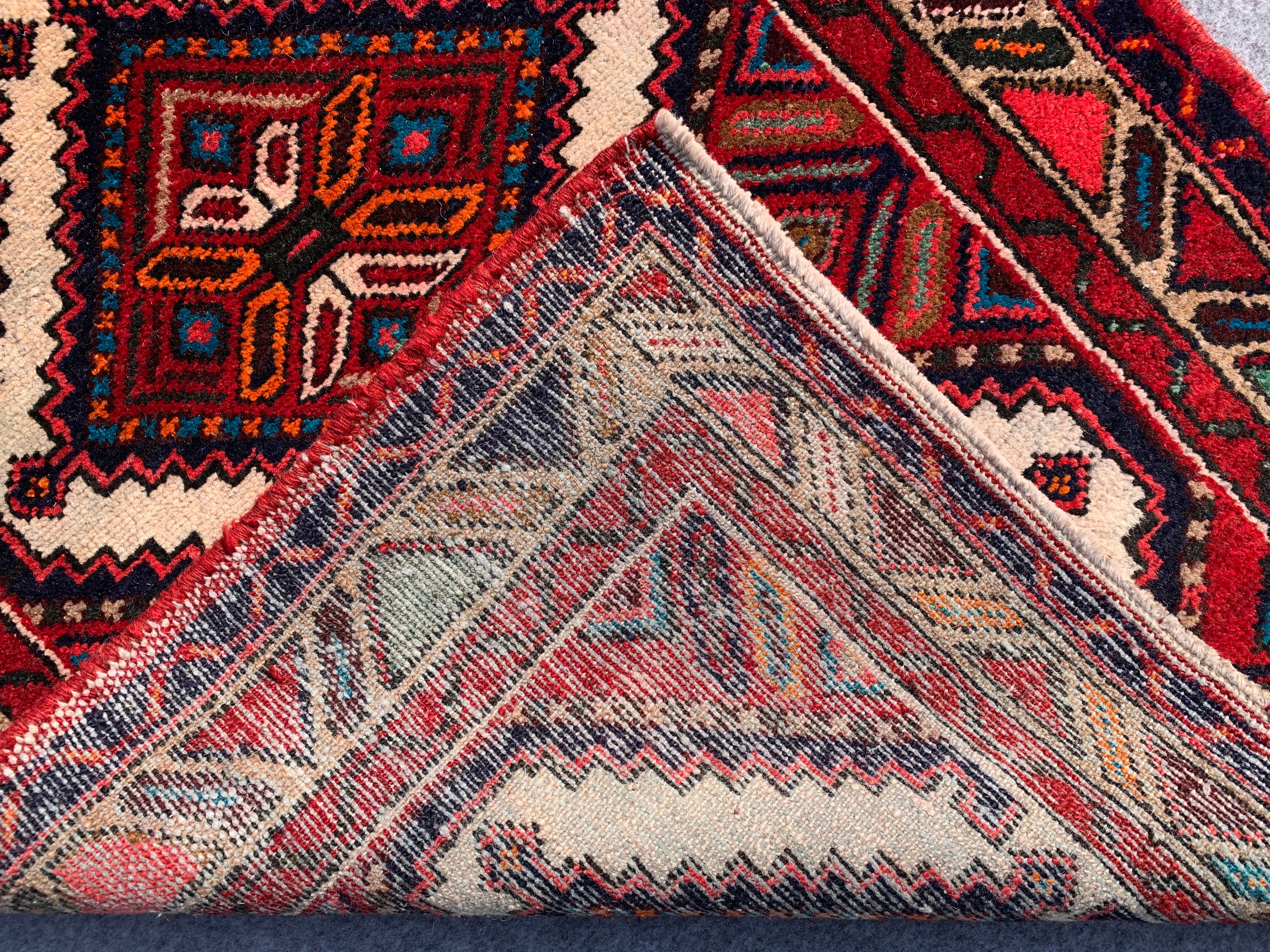 9.7' x 2.7' Ft. Authentic Persian Hamadan Ecbatana Hand Knotted Fine Wool Runner / Rug BR741