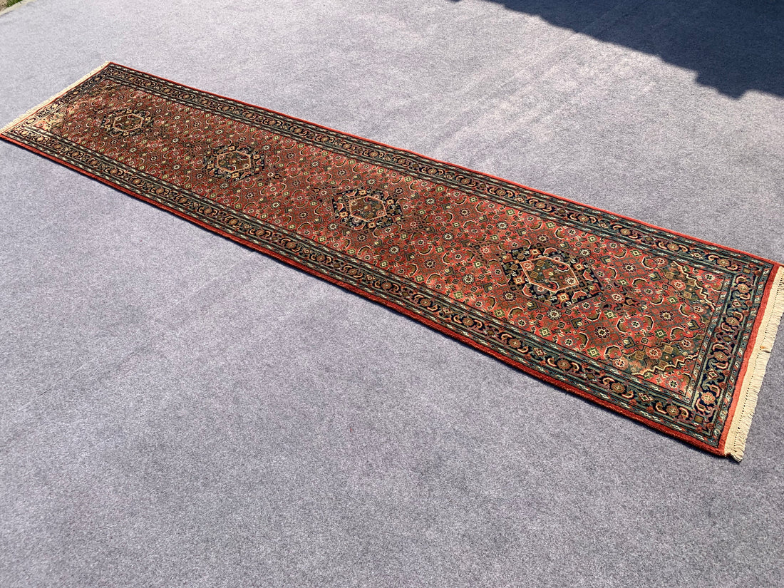 12.7' x 2.8' Ft. Authentic Persian Tabriz Hand Knotted Fine Wool Runner / Rug BR749