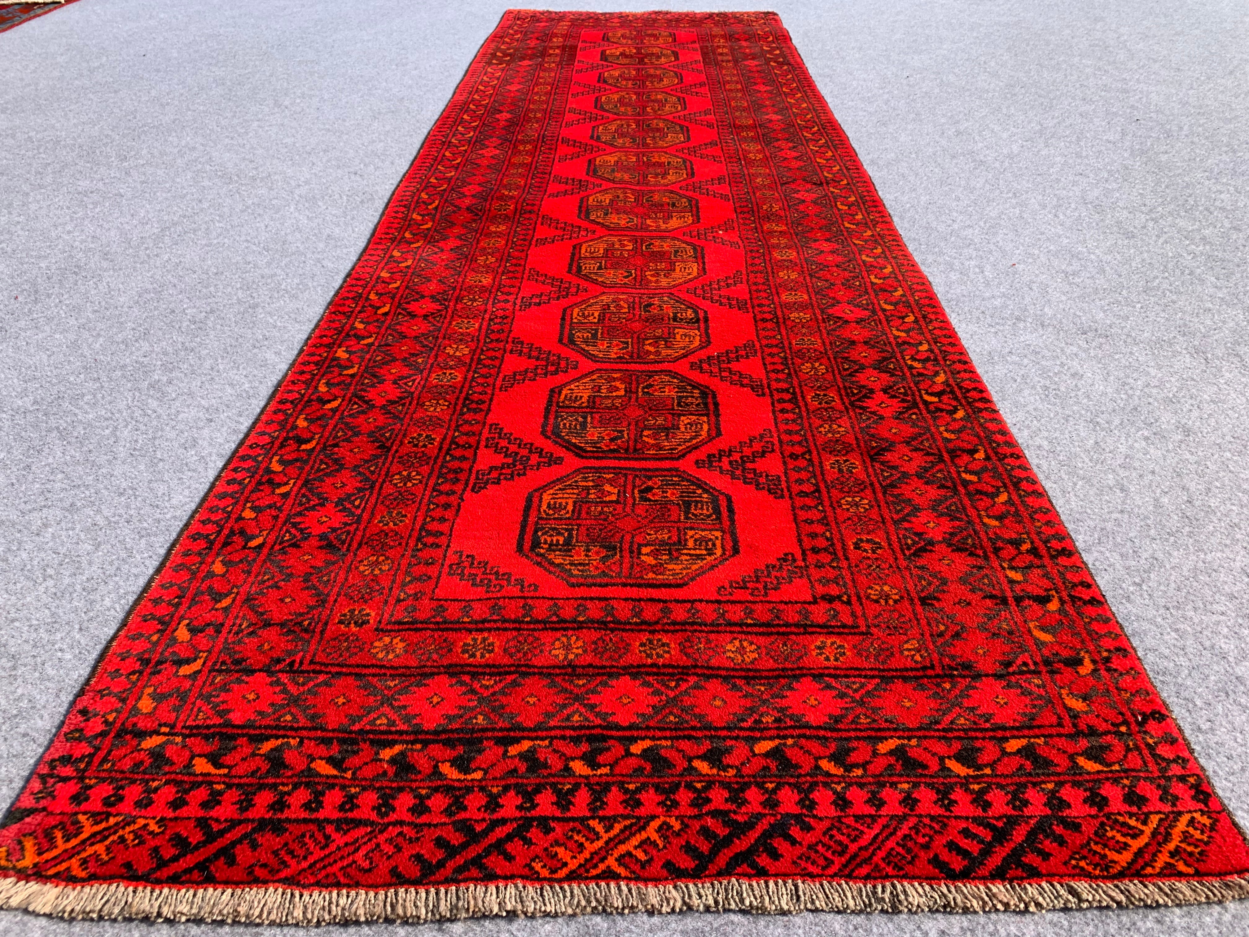 Authentic Vintage Dolatabad Hand Knotted Fine Wool Runner / Rug