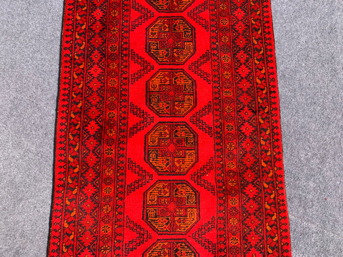 Authentic Vintage Dolatabad Hand Knotted Fine Wool Runner / Rug