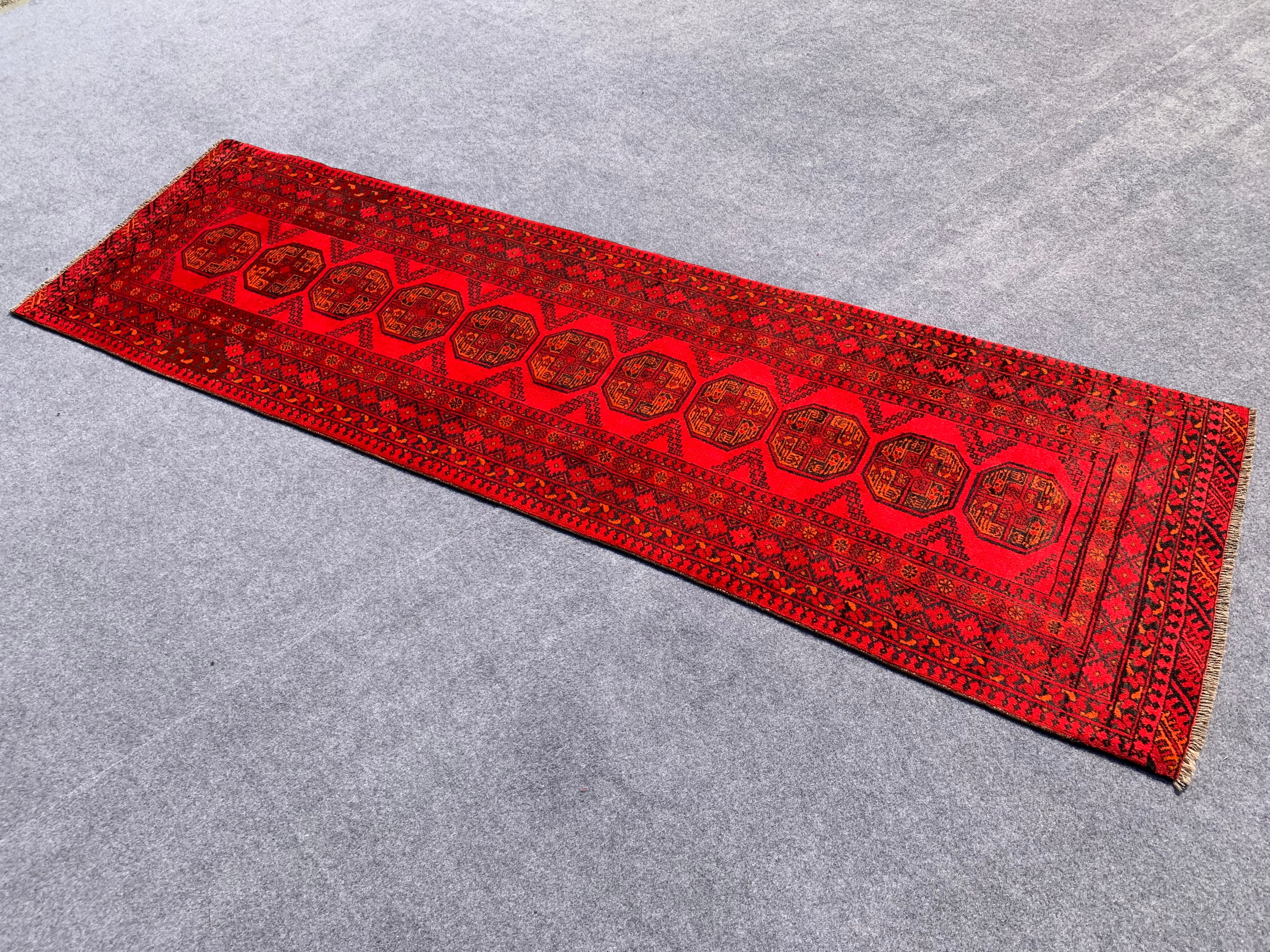 Authentic Vintage Dolatabad Hand Knotted Fine Wool Runner / Rug