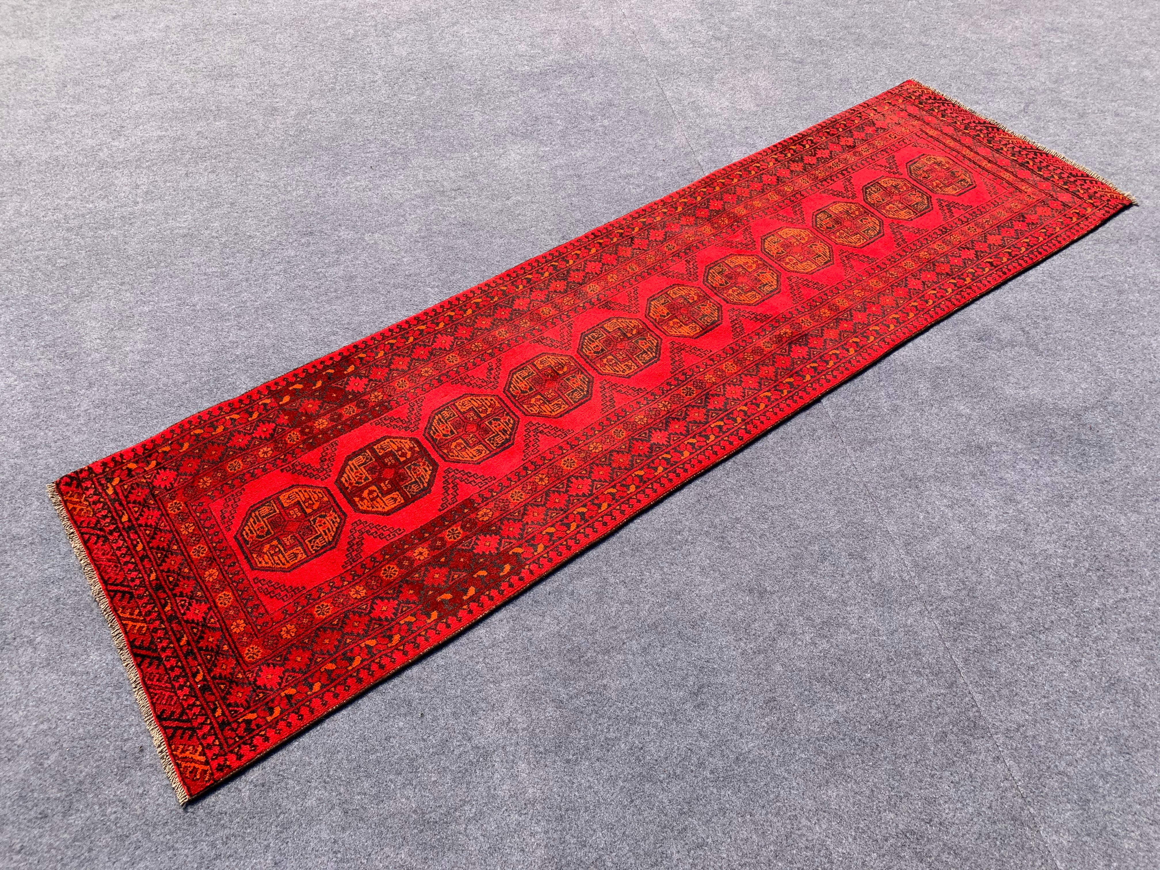 Authentic Vintage Dolatabad Hand Knotted Fine Wool Runner / Rug