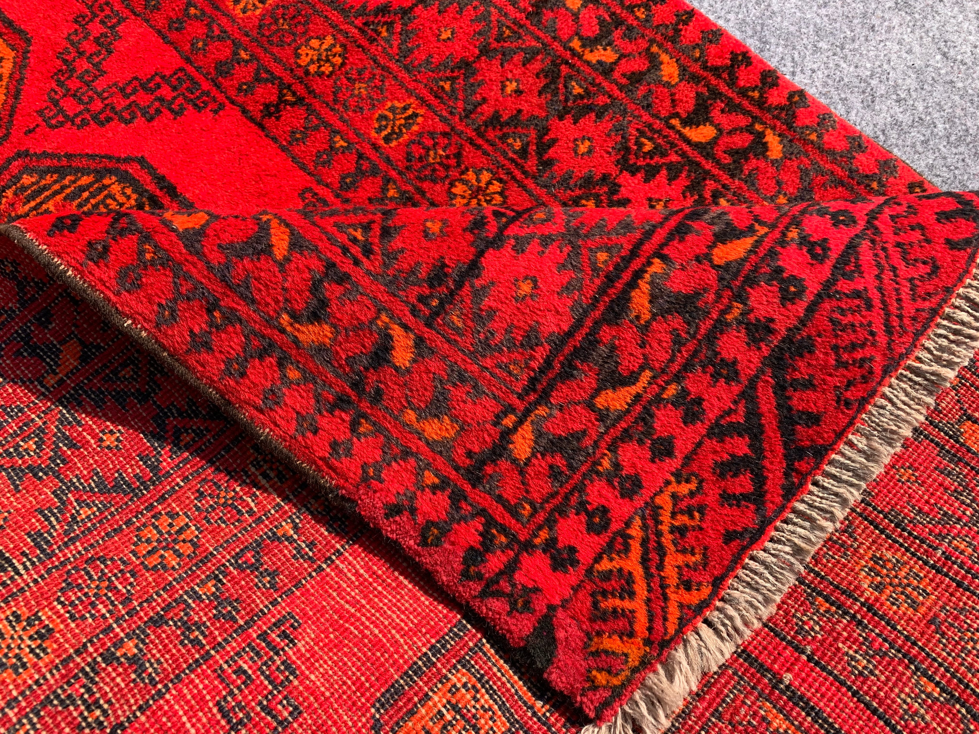 Authentic Vintage Dolatabad Hand Knotted Fine Wool Runner / Rug