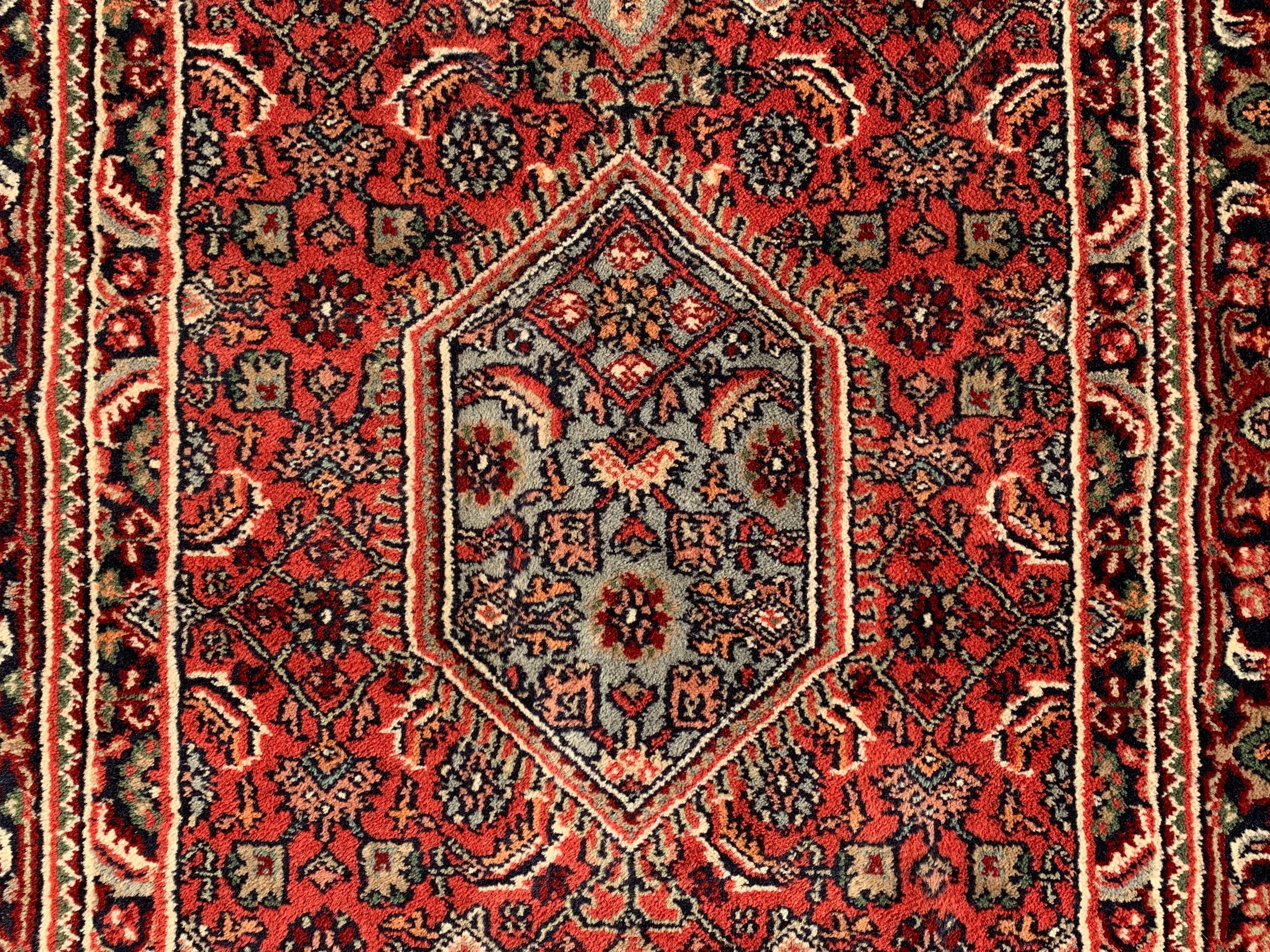 10.3' x 2.7' Authentic Vintage Bijar Hand Knotted Fine Wool Runner / Rug BR754