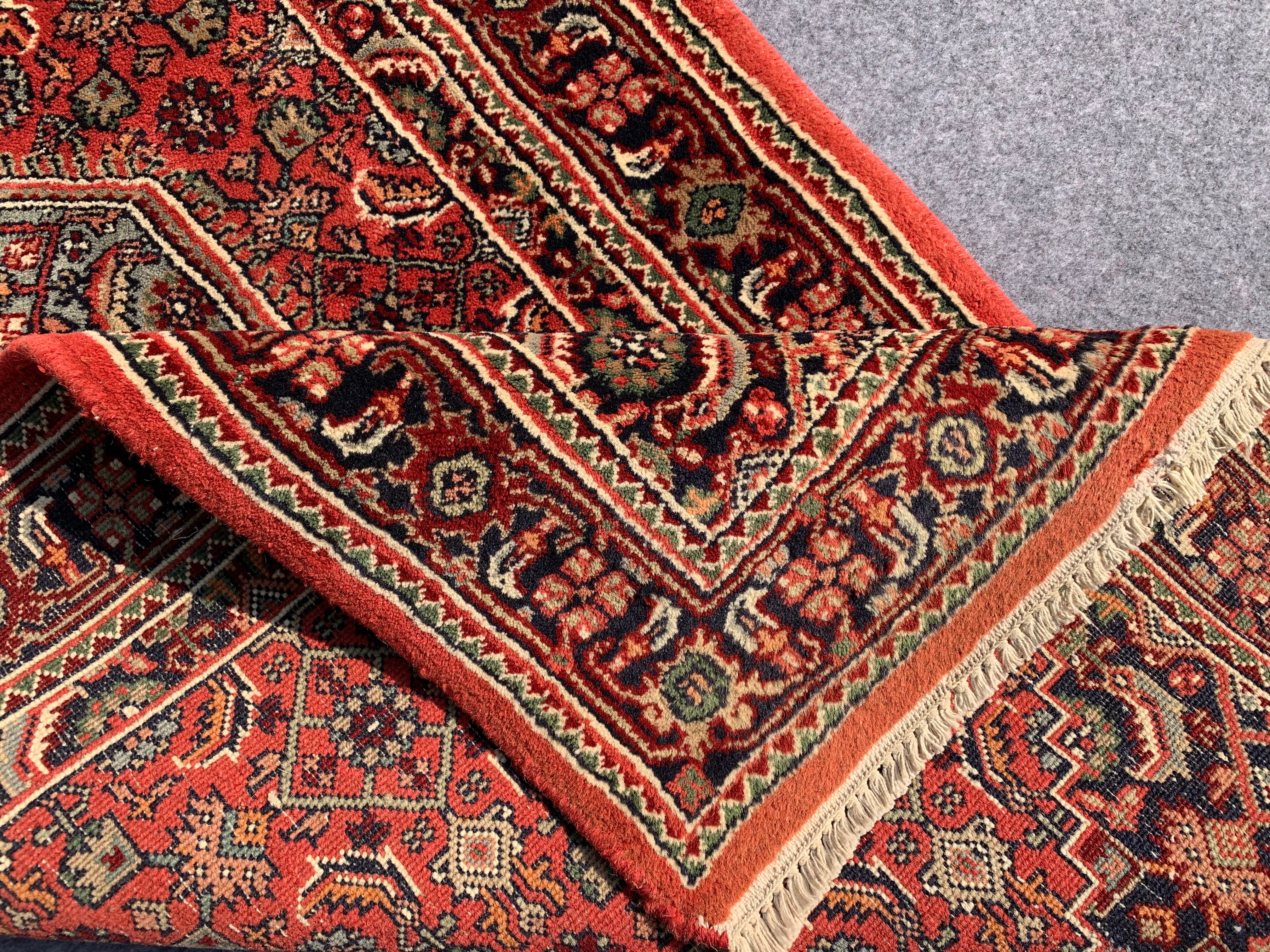 10.3' x 2.7' Authentic Vintage Bijar Hand Knotted Fine Wool Runner / Rug BR754