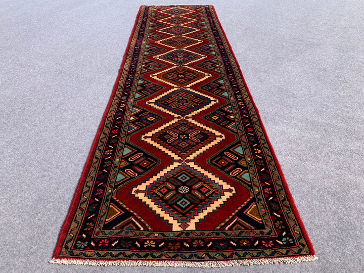 6.1' x 2.9' Authentic Vintage Bakhtiar Hand Knotted Fine Wool Runner / Rug BR757