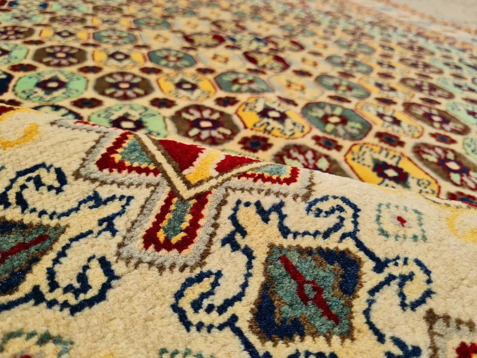 6.6' x 4.1' Ft Spectacular Hand Knotted Afghan Veg. Dyed Fine Maranous Wool Area Rug - BR920