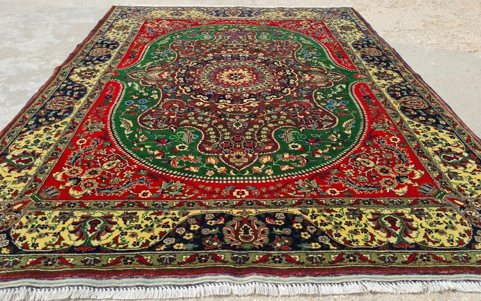 6' x 5' Spectacular Hand Knotted Veg Dyed Fine Maranous Wool Afghan Area Rug - BR923