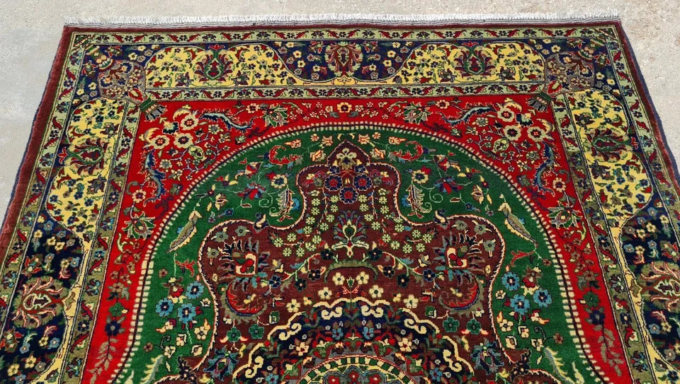 6' x 5' Spectacular Hand Knotted Veg Dyed Fine Maranous Wool Afghan Area Rug - BR923