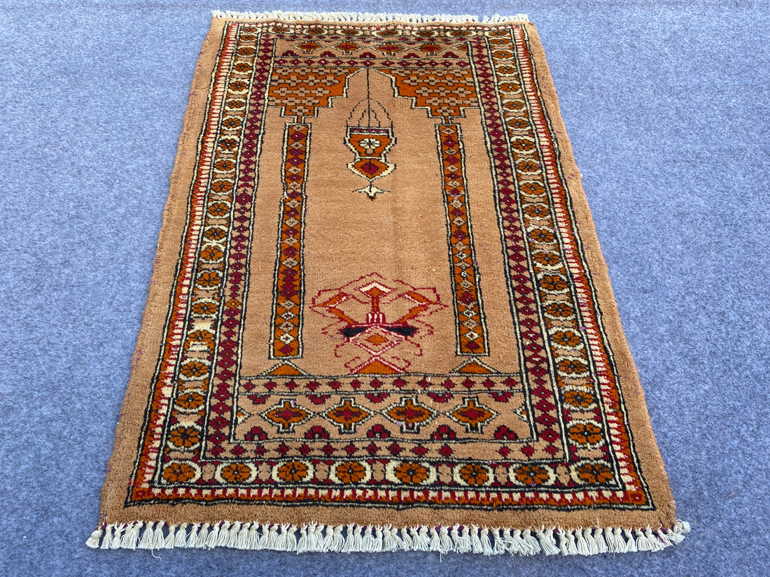 3.0' x 2.1' Ft. Authentic Pakistani Jaldar Hand Knotted Finest Wool Small Area Rug BR989