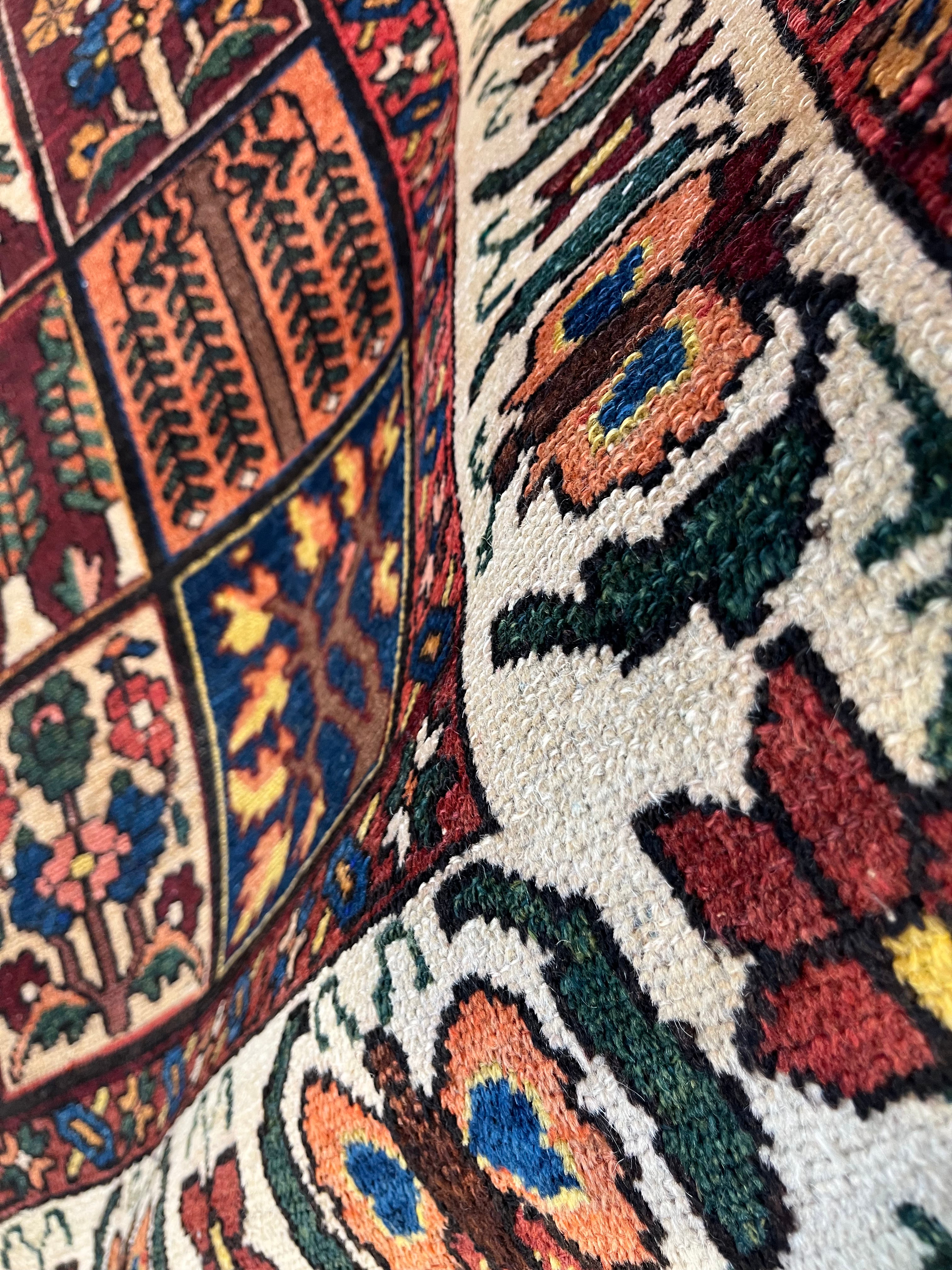 10' x 6' Ft. Authentic Vintage Persian Bakhtiari Kheshti Hand Knotted Wool Area Rug - BR3136