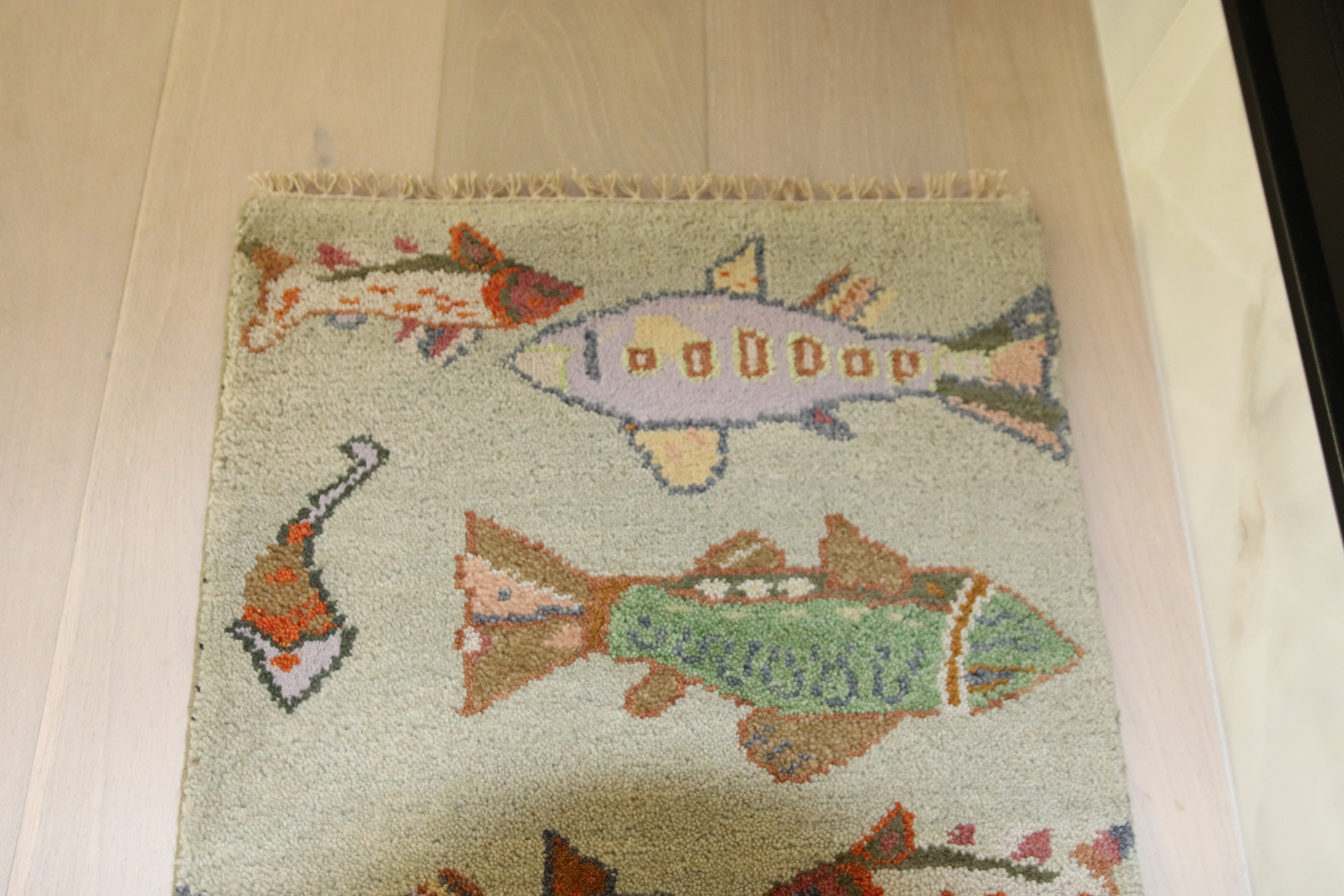 2’ x 3' Ft. Contemporary Fish / Sea Design Turkish Oushak Bohemian Hand Knotted Wool Area Rug - BR2612