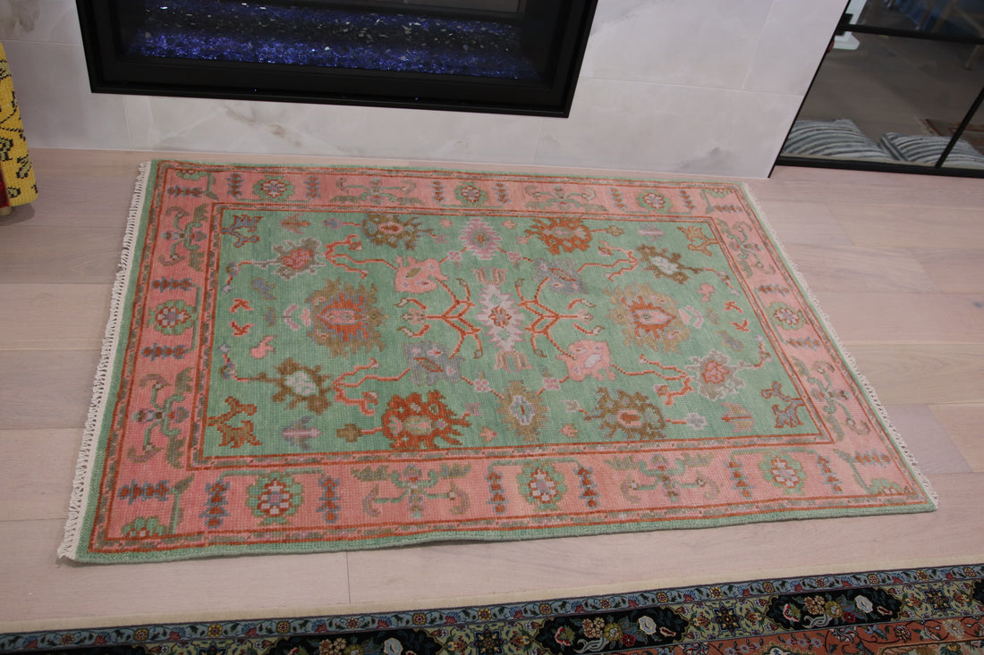 4' x 6' Ft. Contemporary Turkish Oushak Bohemian Hand Knotted Wool Area Rug – BR3002