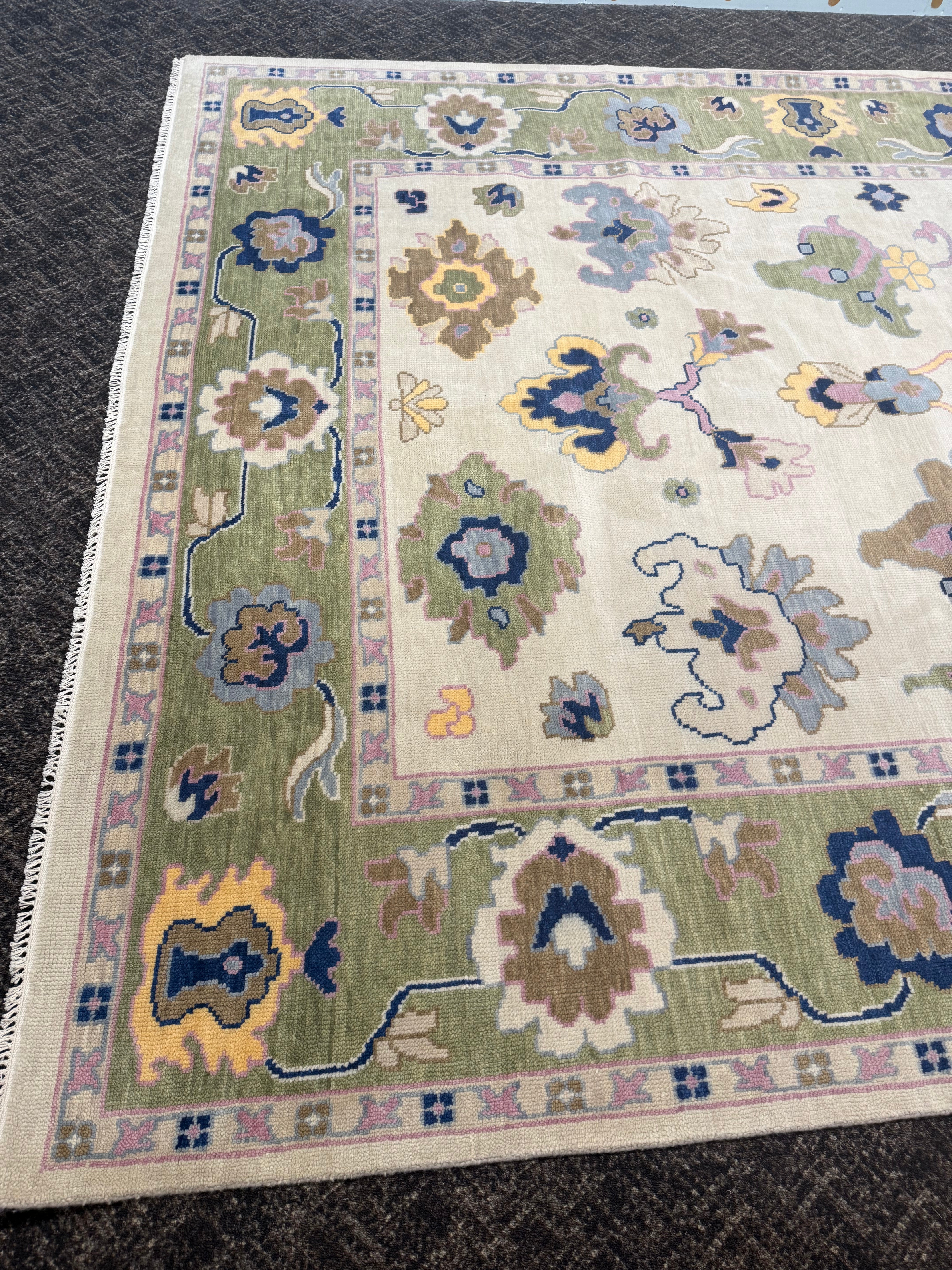 9’ x 12’ Ft. Turkish Bohemian Oushak Contemporary Hand Knotted Wool Area Rug - BR2162