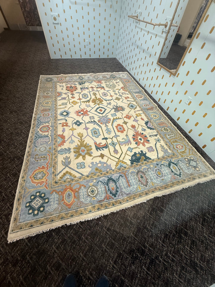 9’ x 12’ Ft. Turkish Bohemian Oushak Contemporary Hand Knotted Wool Area Rug - BR2161