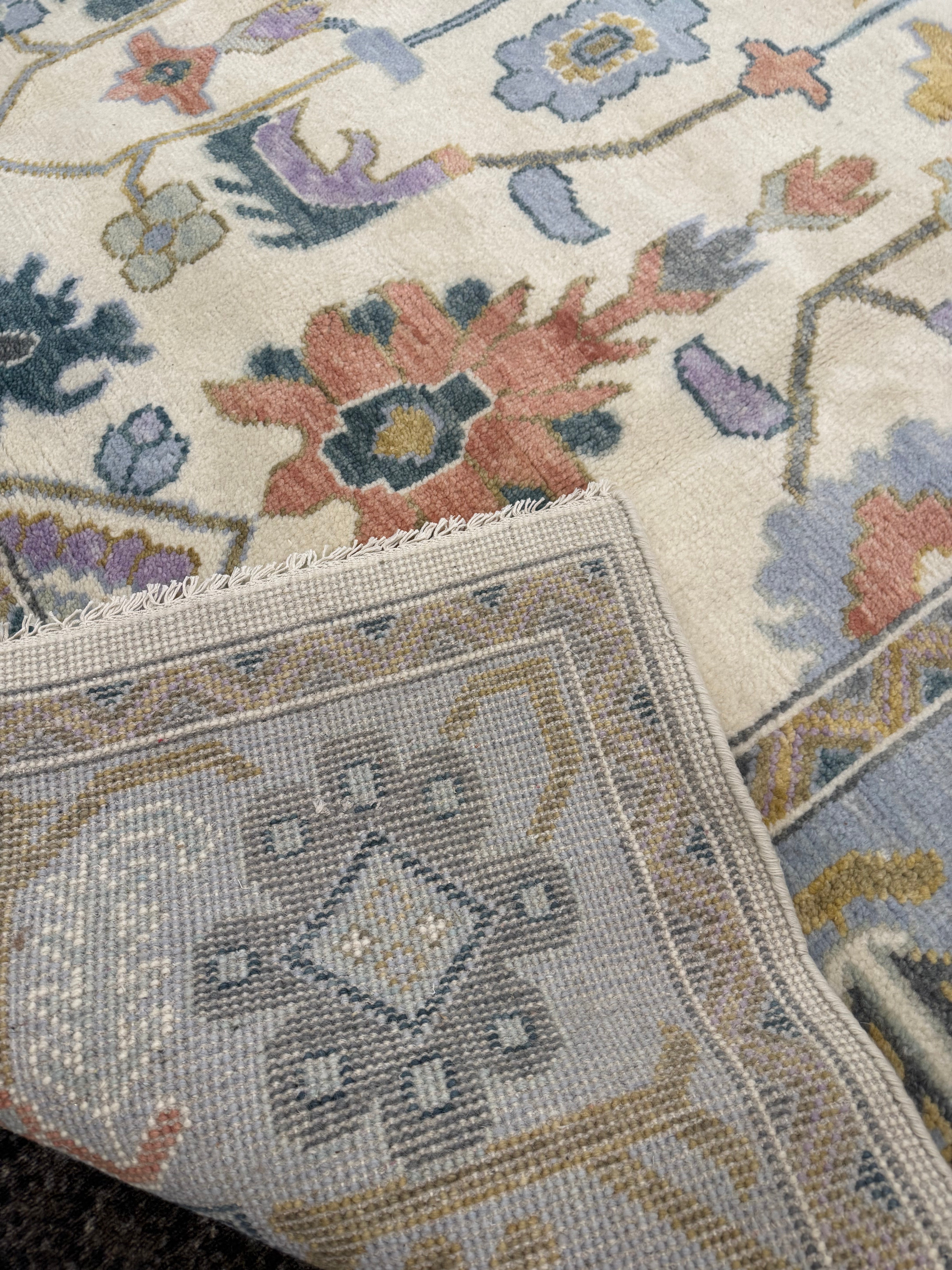 9’ x 12’ Ft. Turkish Bohemian Oushak Contemporary Hand Knotted Wool Area Rug - BR2161