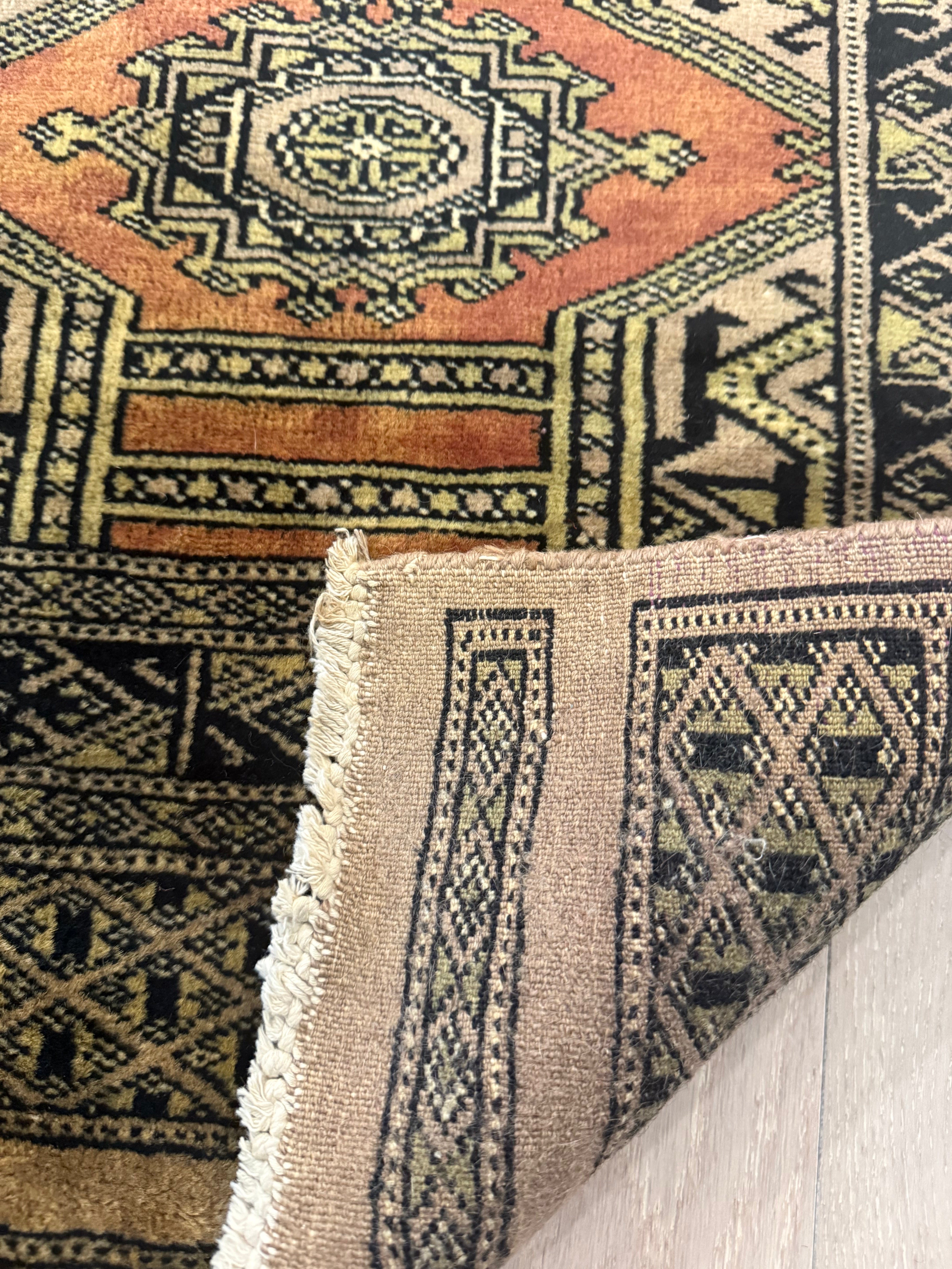 3'x2' Authentic Hand Knotted Persian Hamadan Fine Wool Area Rug - BR2696