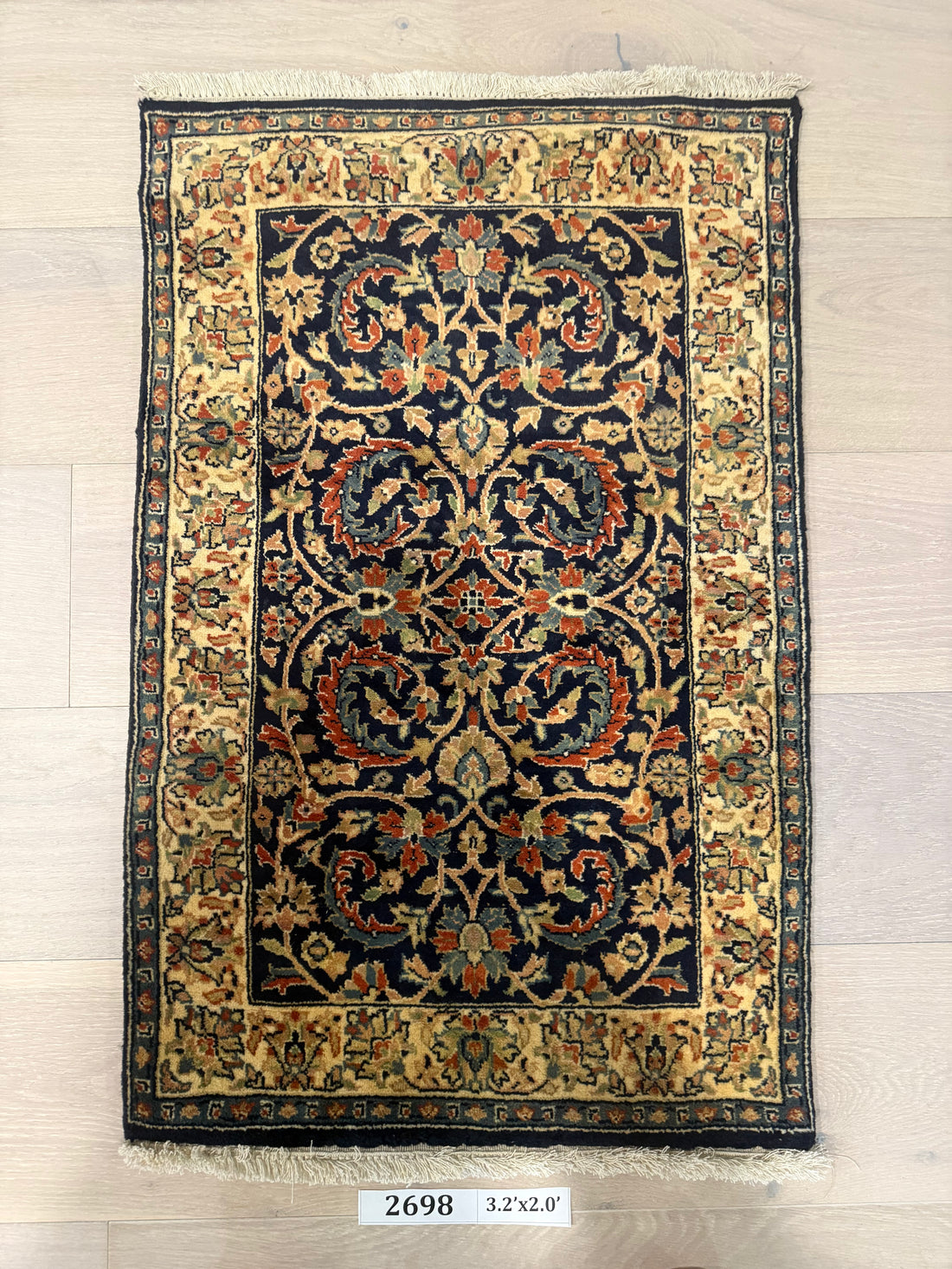 3'x2' Authentic Hand Knotted Persian Hamadan Fine Wool Area Rug - BR2698