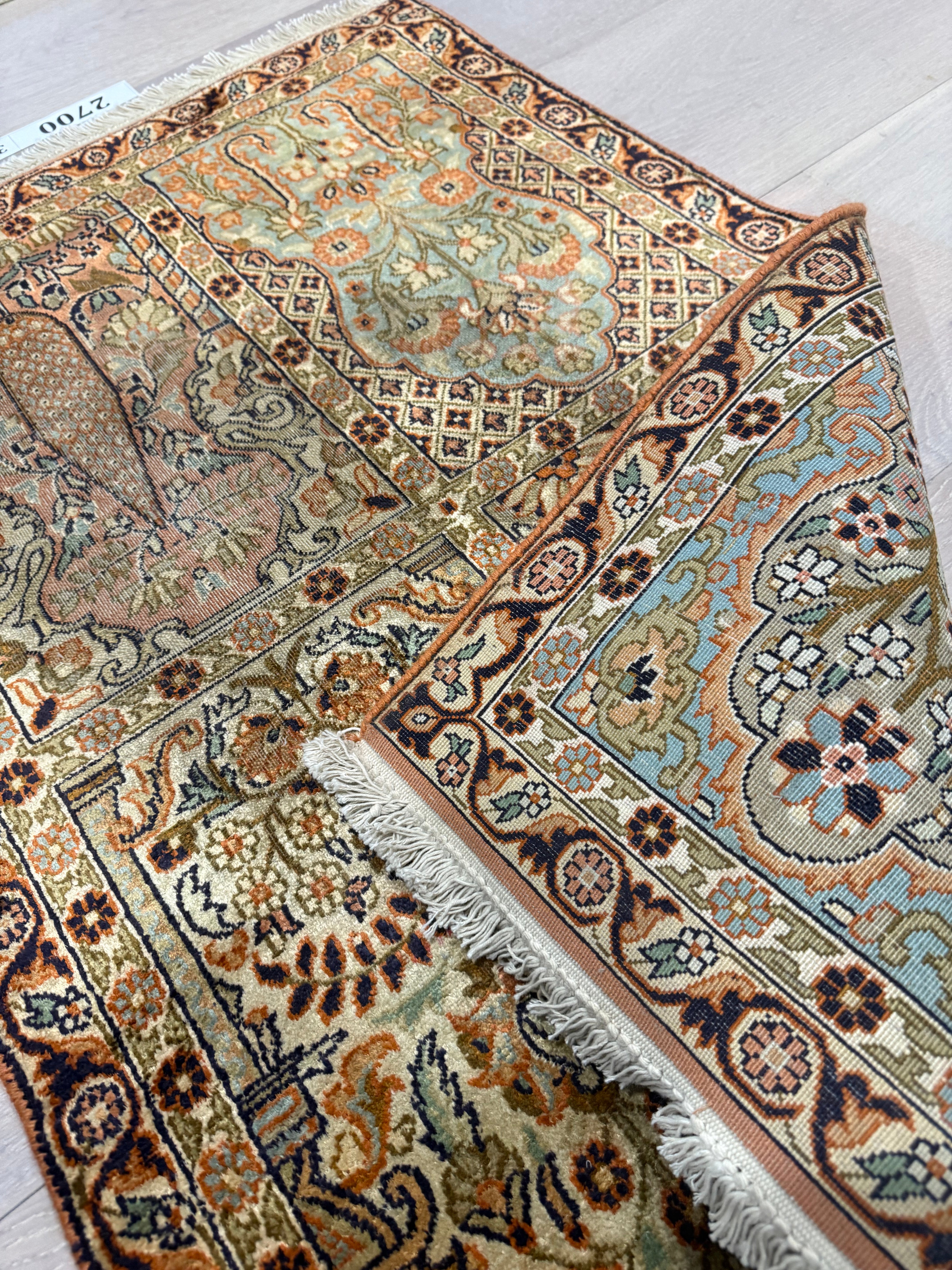 3'x2' Authentic Hand Knotted Persian Hamadan Fine Wool Area Rug - BR2700