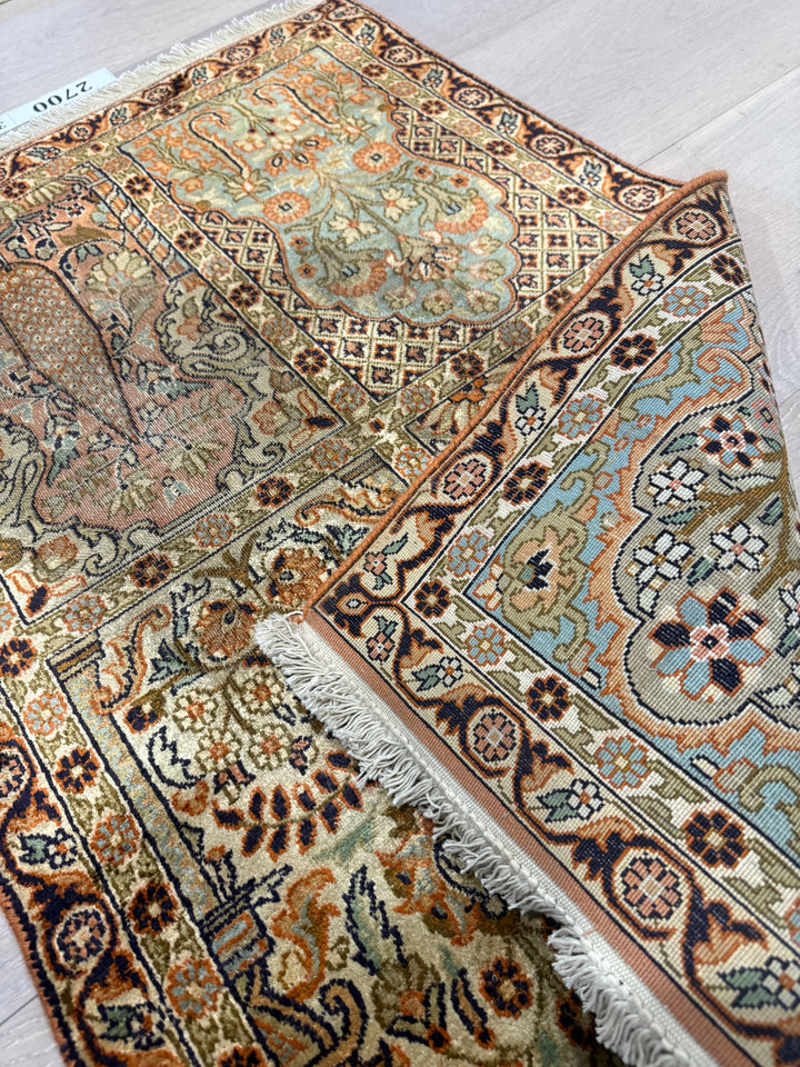 3'x2' Authentic Hand Knotted Persian Hamadan Fine Wool Area Rug - BR2700