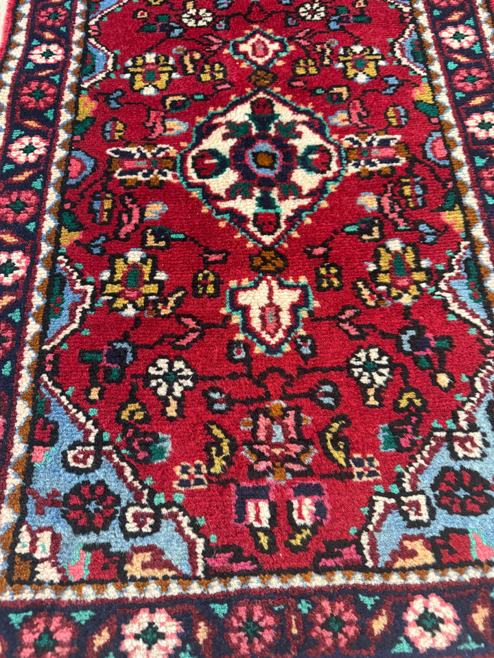 2'x3' Authentic Hand Knotted Persian Hamadan Fine Wool Area Rug - BR2701