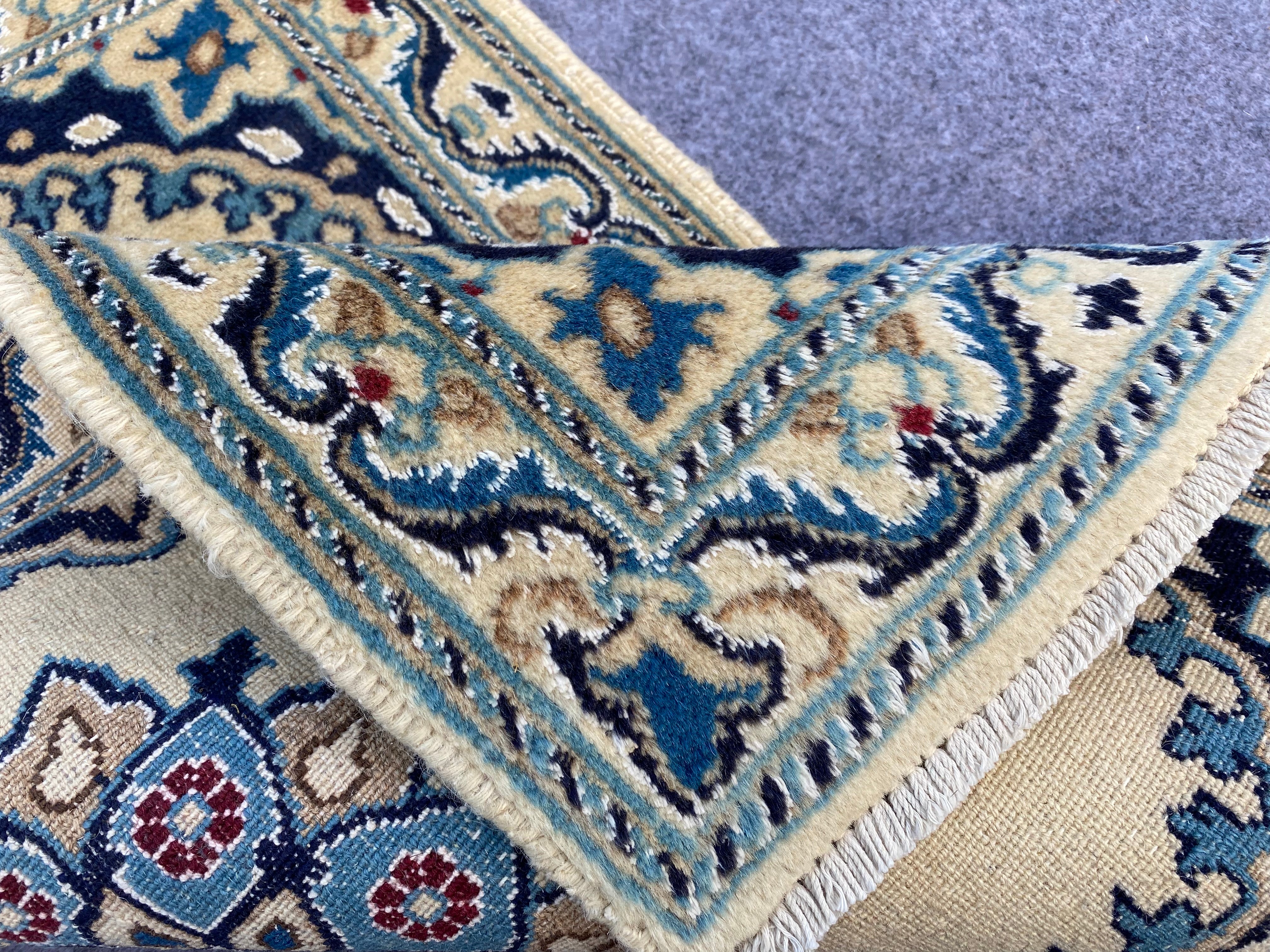 3.0' x 1.1' Authentic Persian Silk Touch Wool Hand Knotted Small Area Rug BR1001