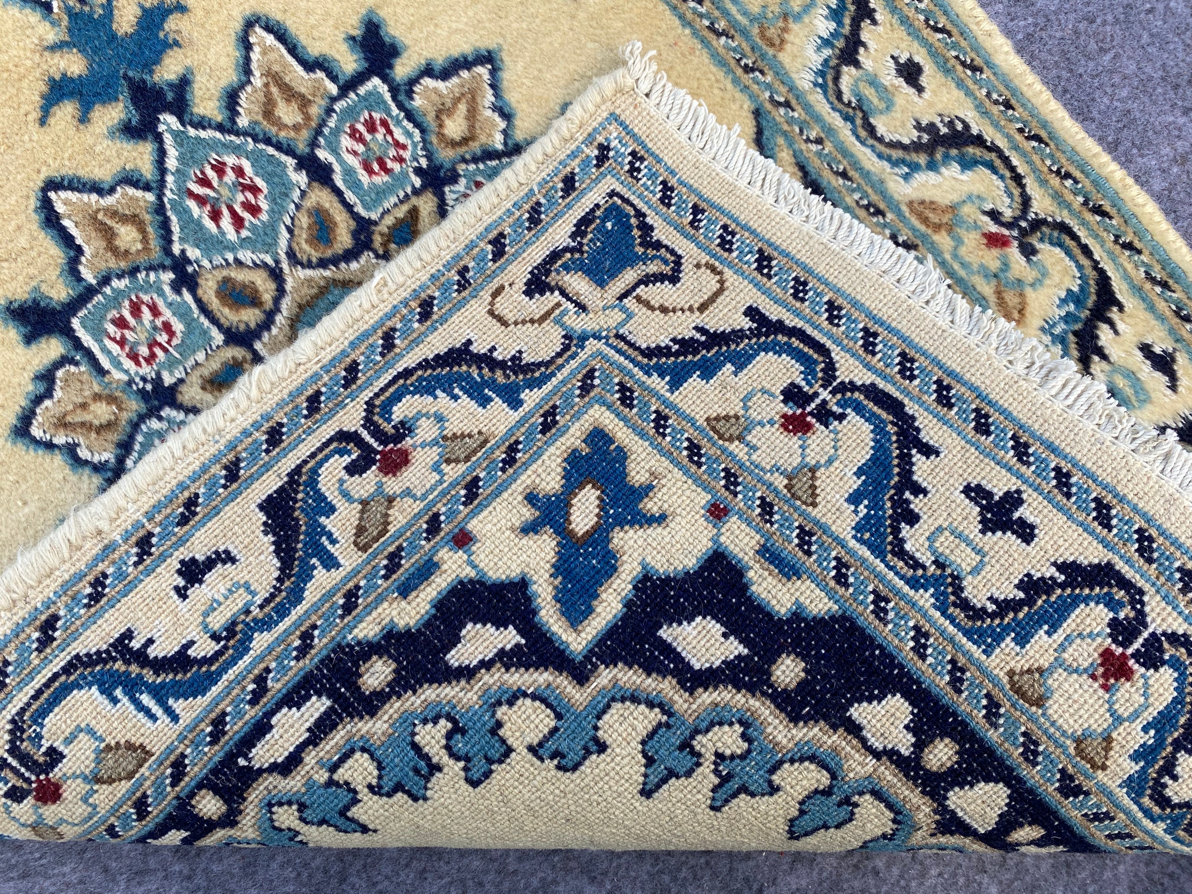 3.0' x 1.1' Authentic Persian Silk Touch Wool Hand Knotted Small Area Rug BR1001