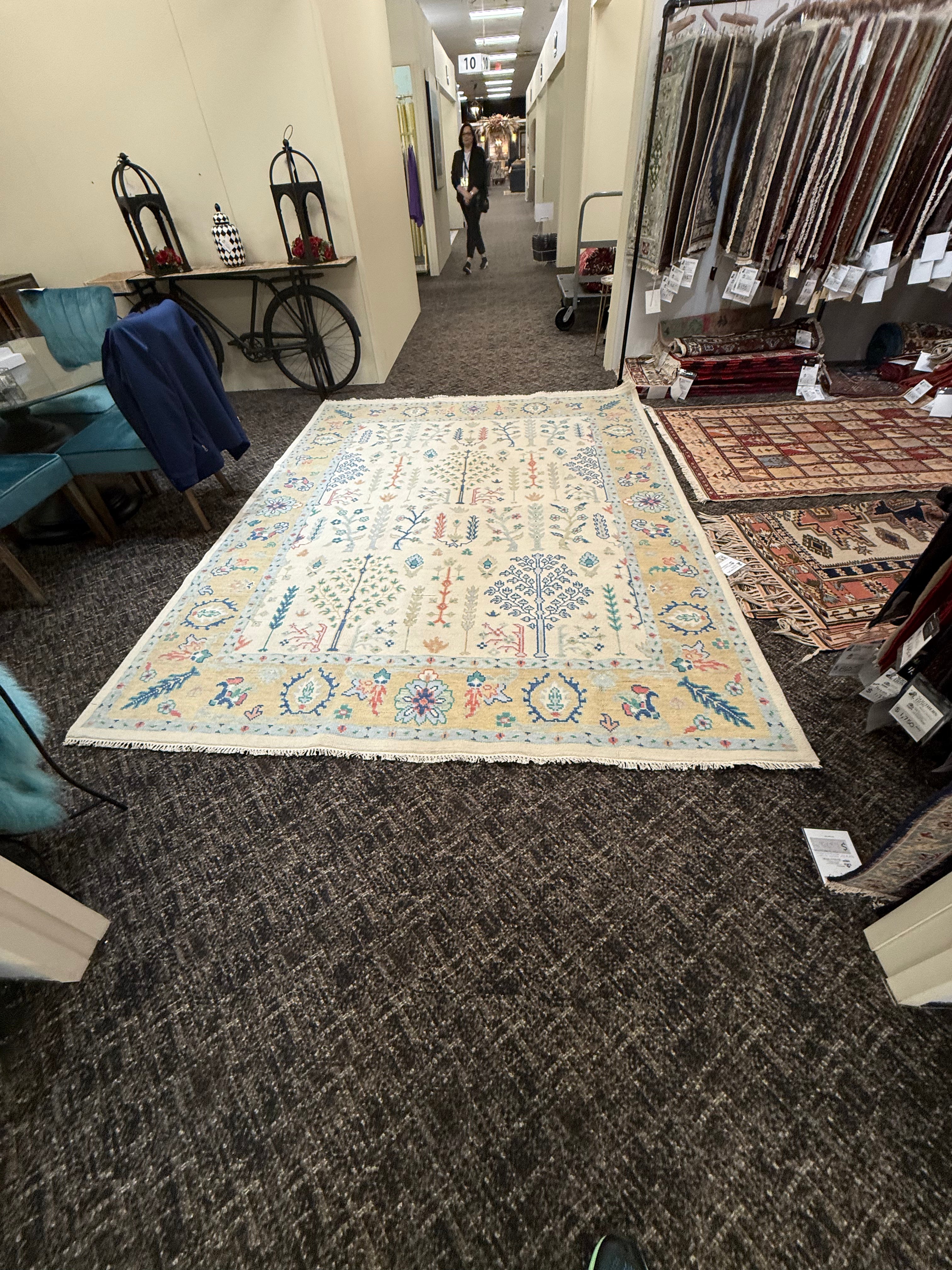 8' x 10' Ft. Turkish Bohemian Oushak Contemporary Hand Knotted Wool Rug - BR2511