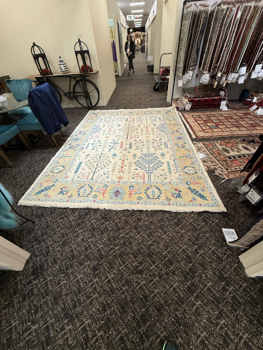 8' x 10' Ft. Turkish Bohemian Oushak Contemporary Hand Knotted Wool Rug - BR2511