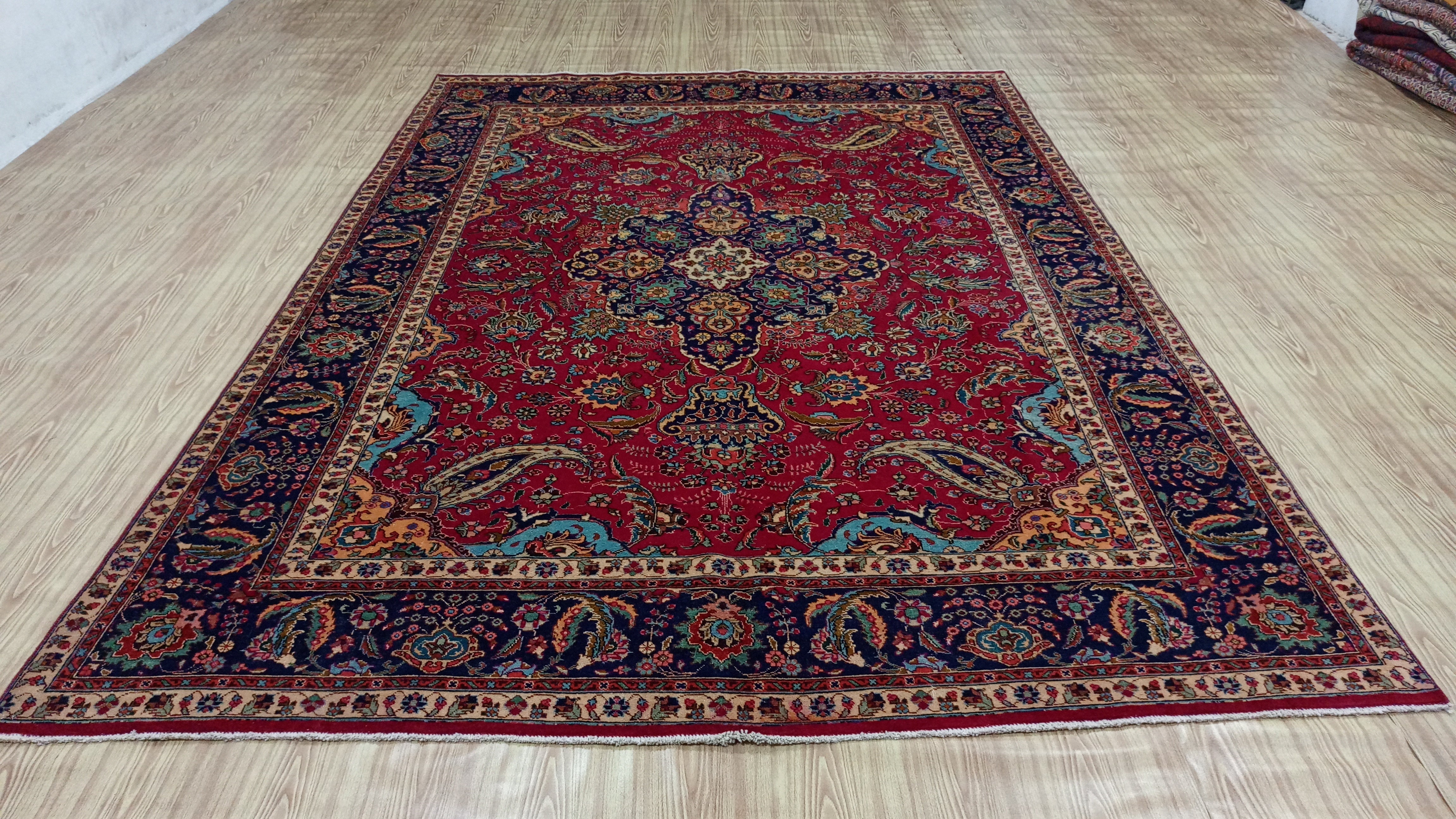 12' x 9' Ft. Authentic Vintage Persian Tabriz Hand Knotted Wool Area Rug - BR3138
