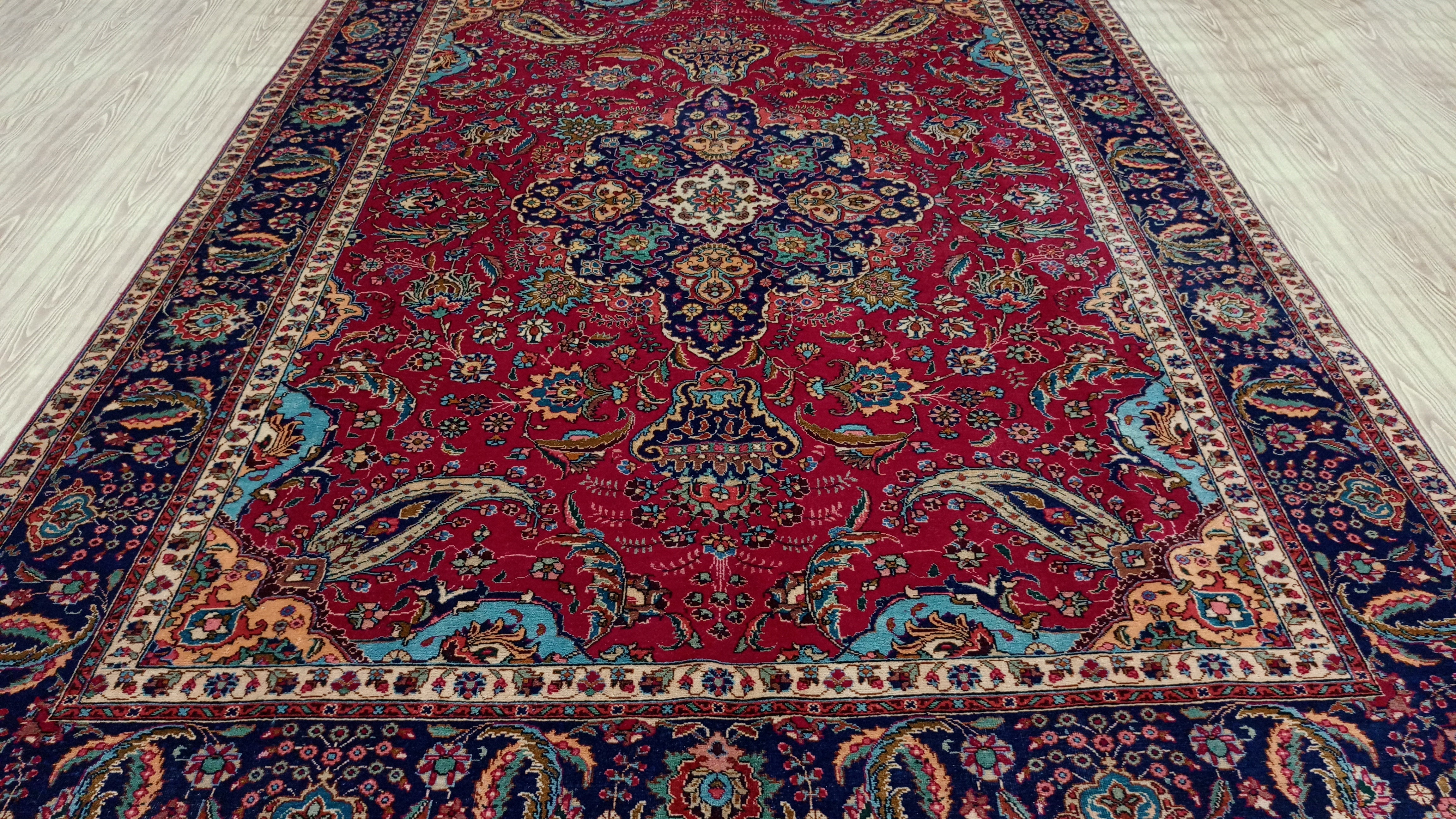 12' x 9' Ft. Authentic Vintage Persian Tabriz Hand Knotted Wool Area Rug - BR3138