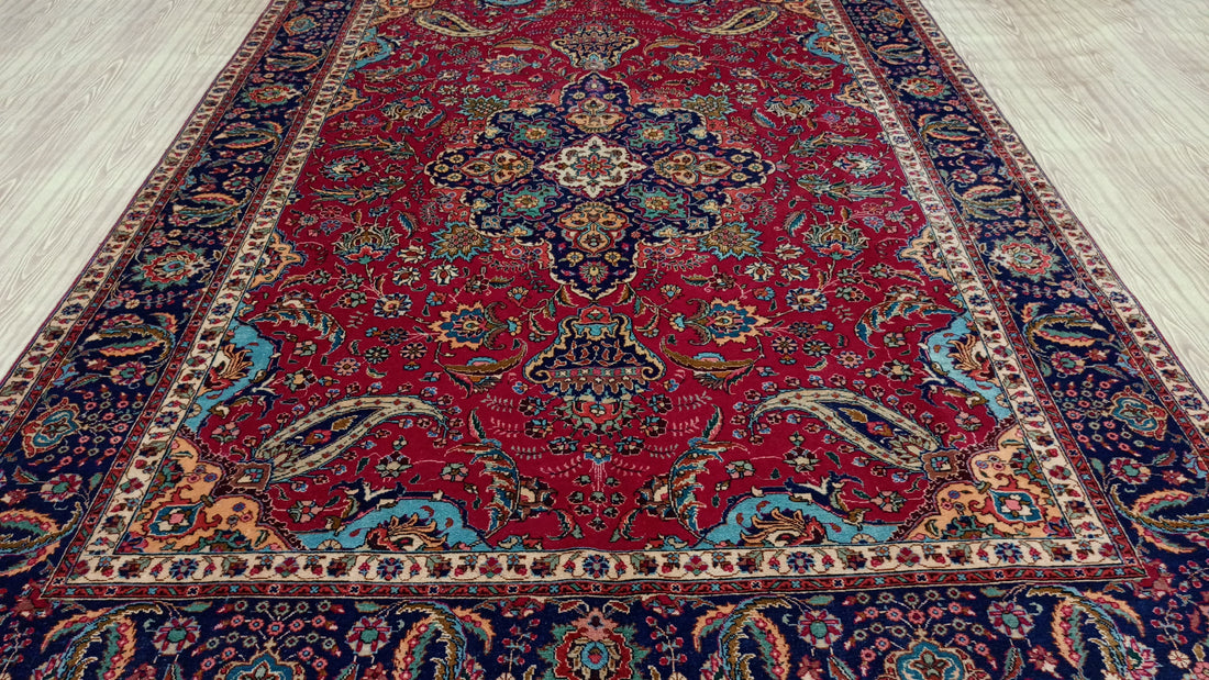 12' x 9' Ft. Authentic Vintage Persian Tabriz Hand Knotted Wool Area Rug - BR3138