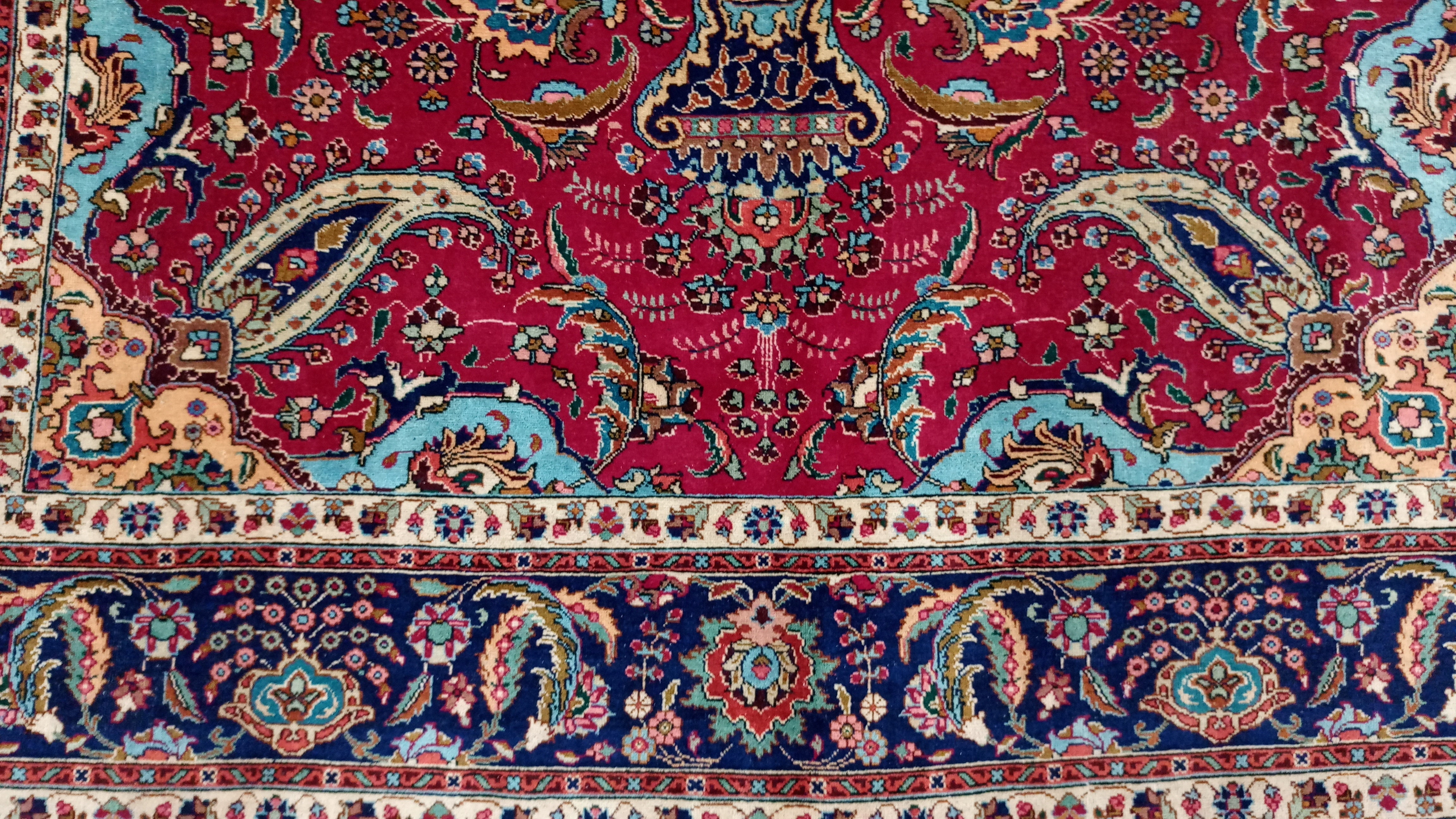 12' x 9' Ft. Authentic Vintage Persian Tabriz Hand Knotted Wool Area Rug - BR3138