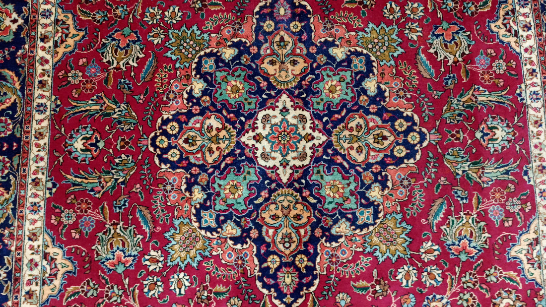 12' x 9' Ft. Authentic Vintage Persian Tabriz Hand Knotted Wool Area Rug - BR3138
